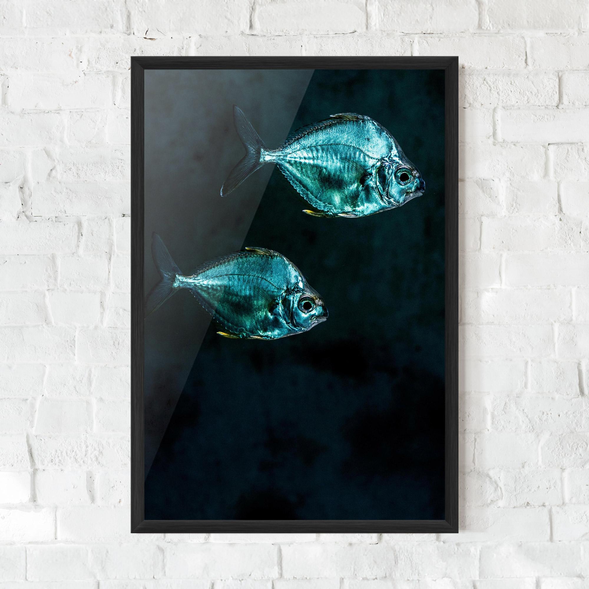 Plakat w Ramie Silver Fish mockup 0