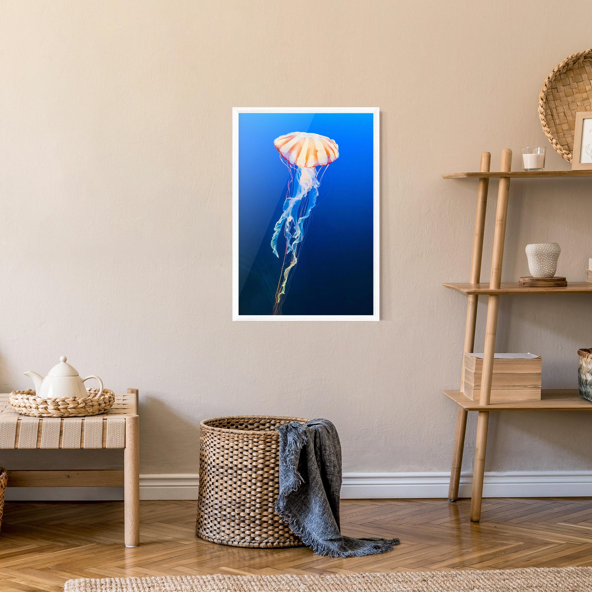 Plakat w Ramie Cream Jellyfish mockup 9