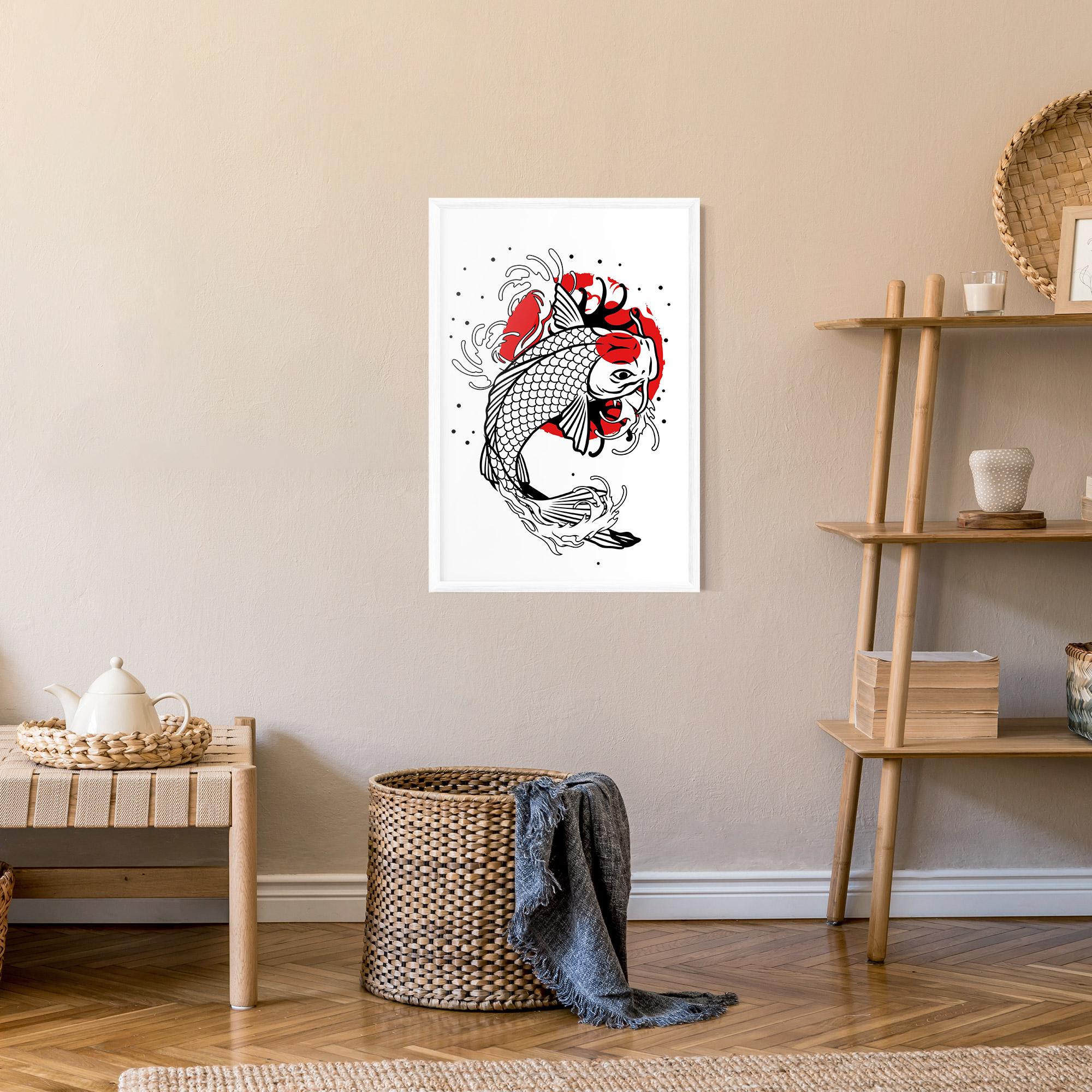 Plakat w Ramie Koi Design mockup 9