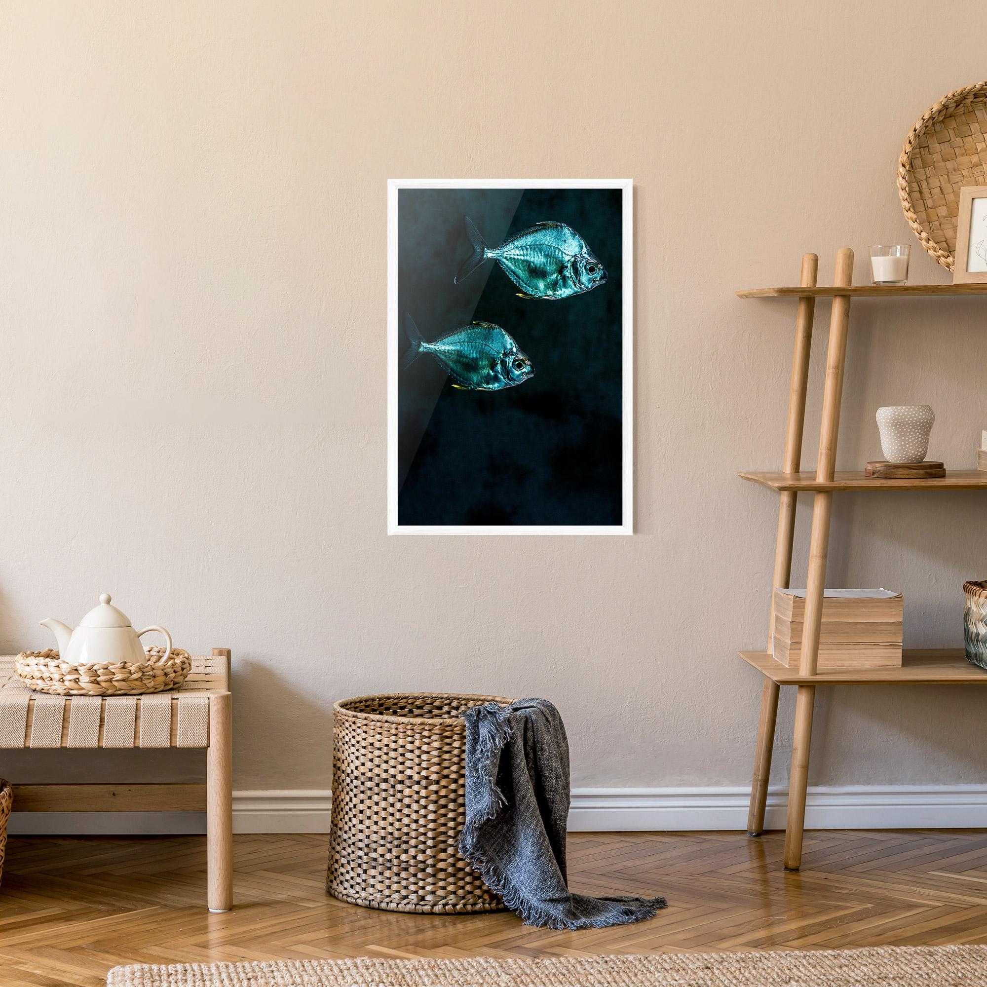 Plakat w Ramie Silver Fish mockup 9