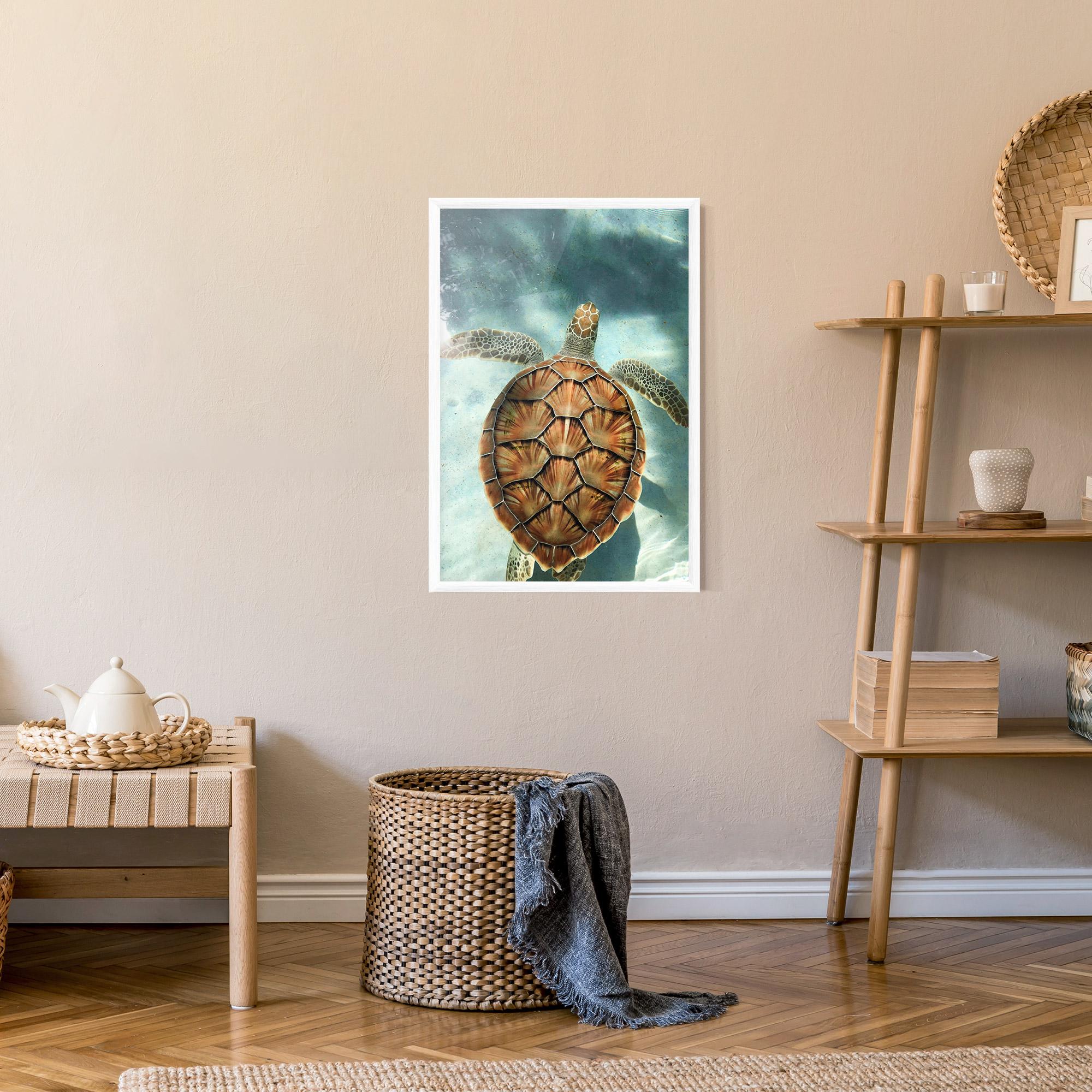 Plakat w Ramie Water Tortoise mockup 9
