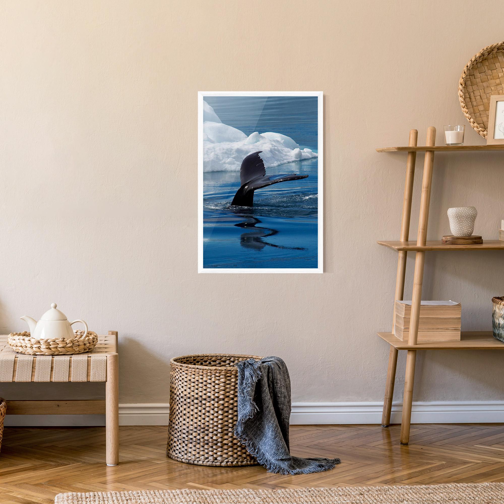Plakat w Ramie Whale Tail mockup 9