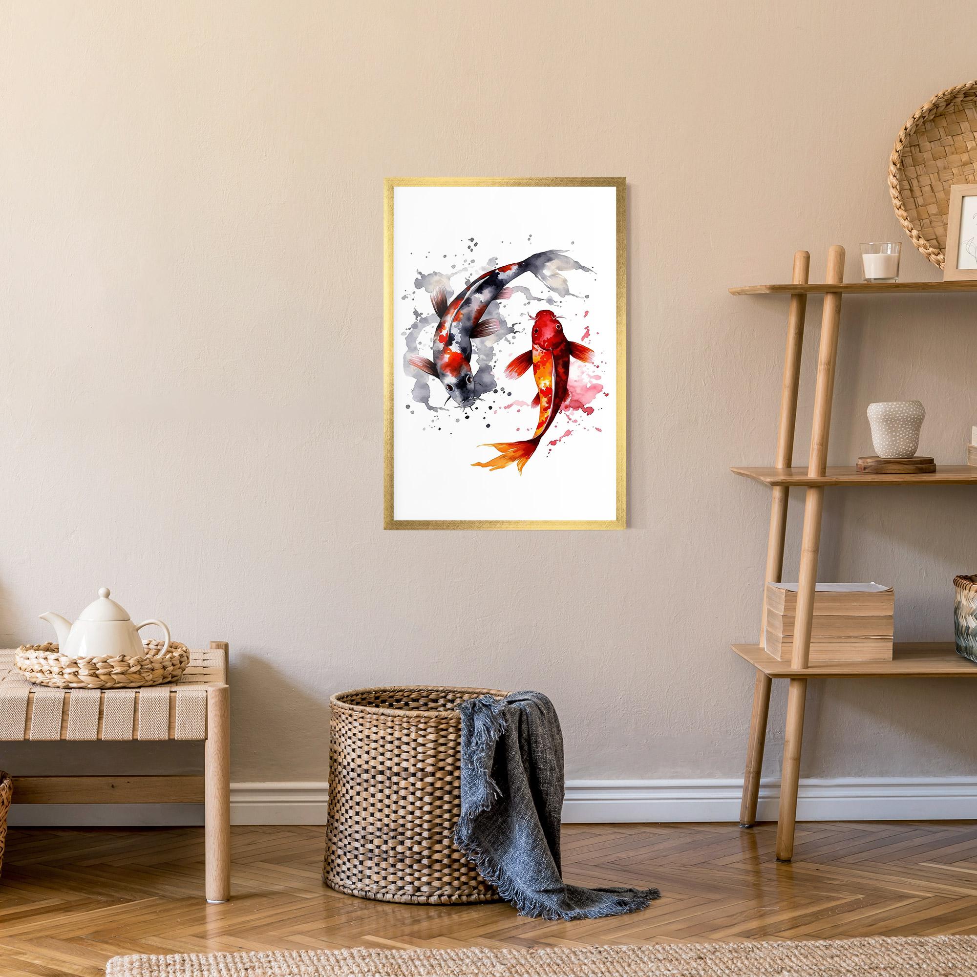 Plakat w Ramie Beautiful Koi mockup 9