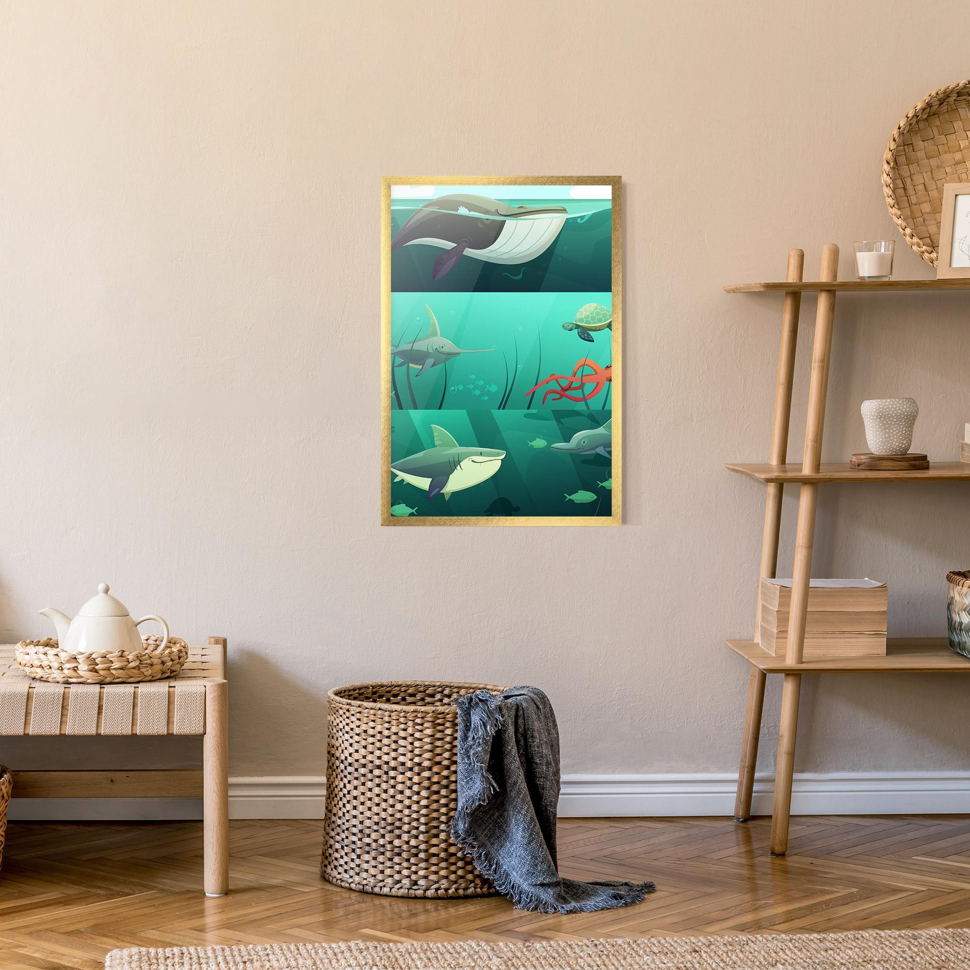 Plakat w Ramie Kids Ocean mockup 9