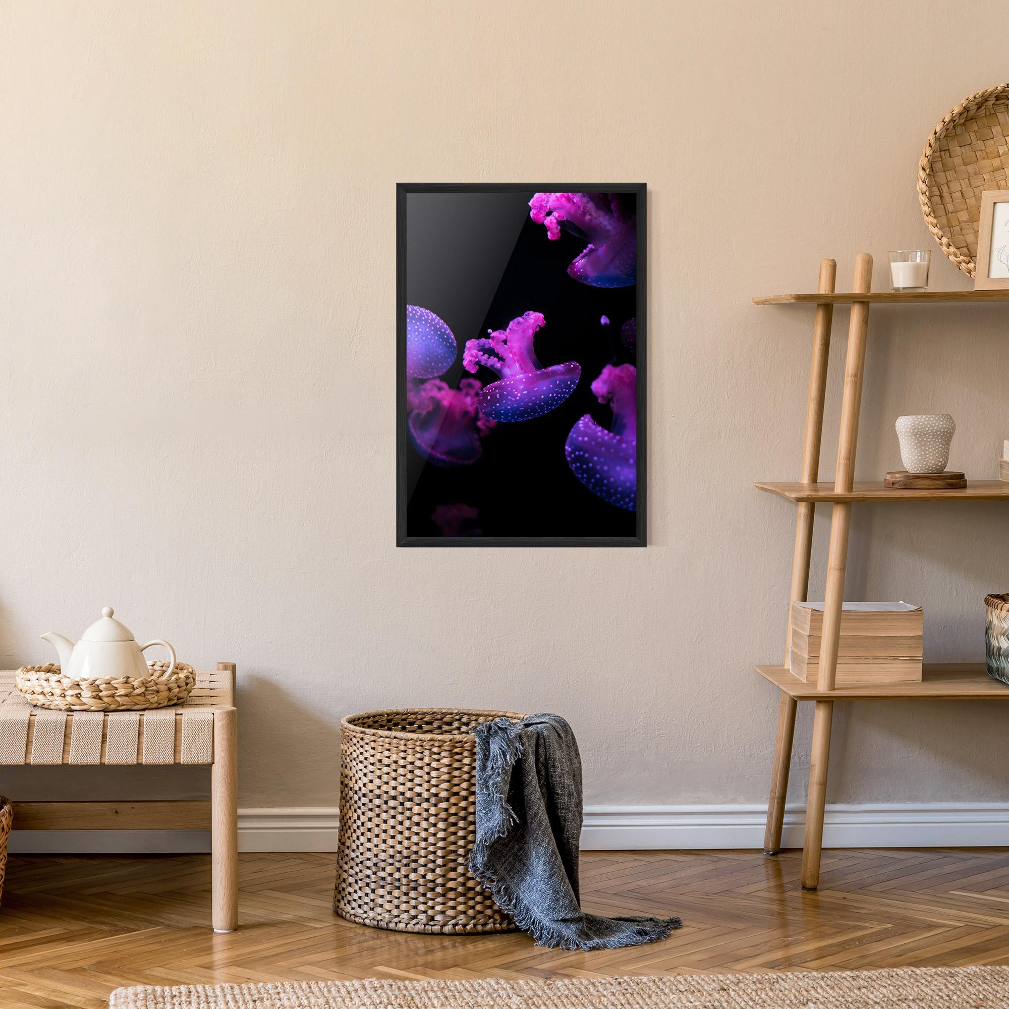 Plakat w Ramie Little Purple Jellyfish mockup 9