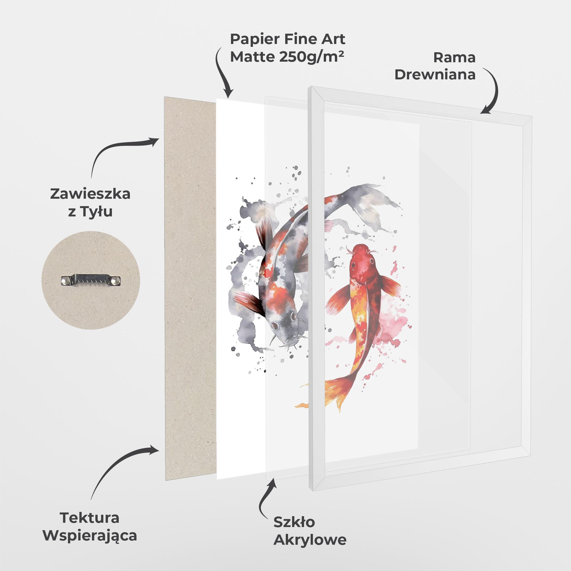 Plakat w Ramie Beautiful Koi mockup 1