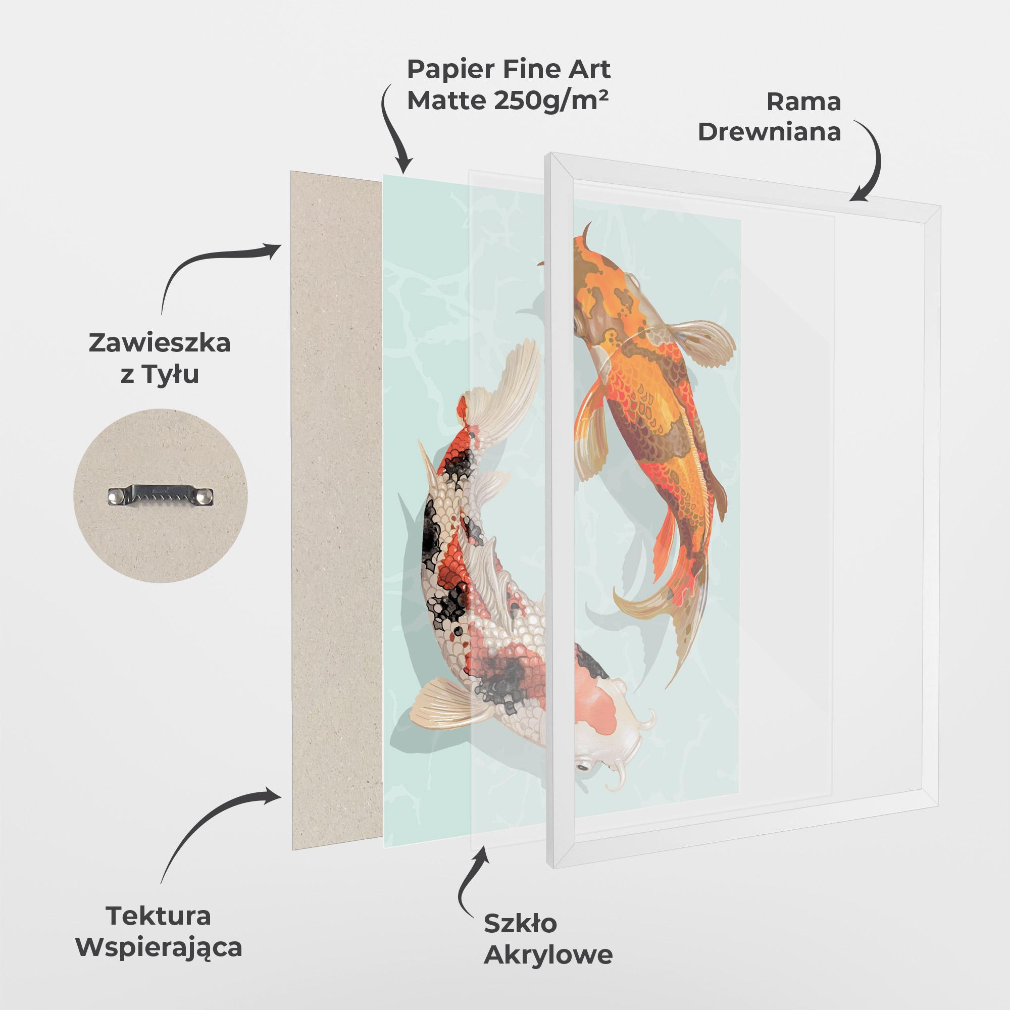 Plakat w Ramie Koi Fish mockup 1