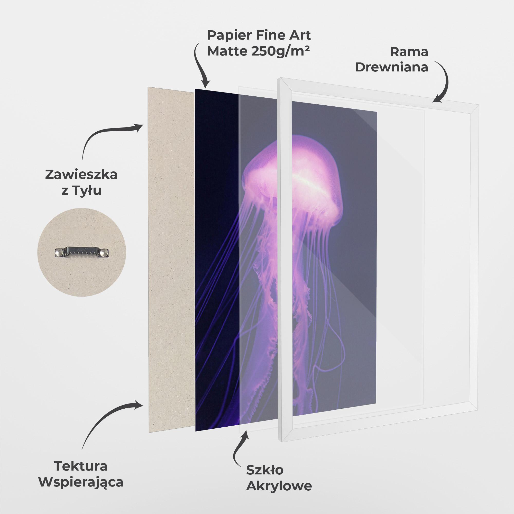 Plakat w Ramie Light Purple Jellyfish mockup 1