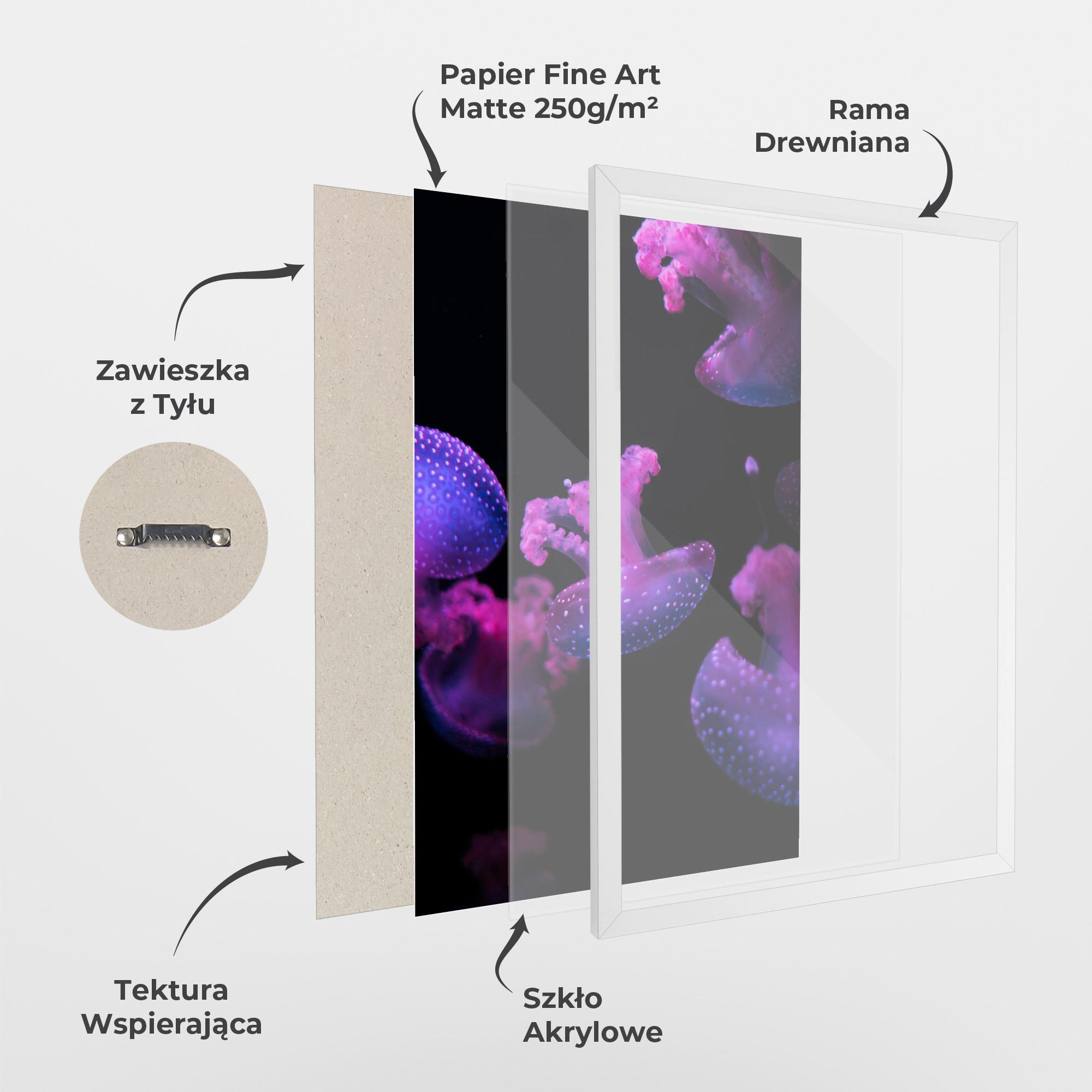 Plakat w Ramie Little Purple Jellyfish mockup 1