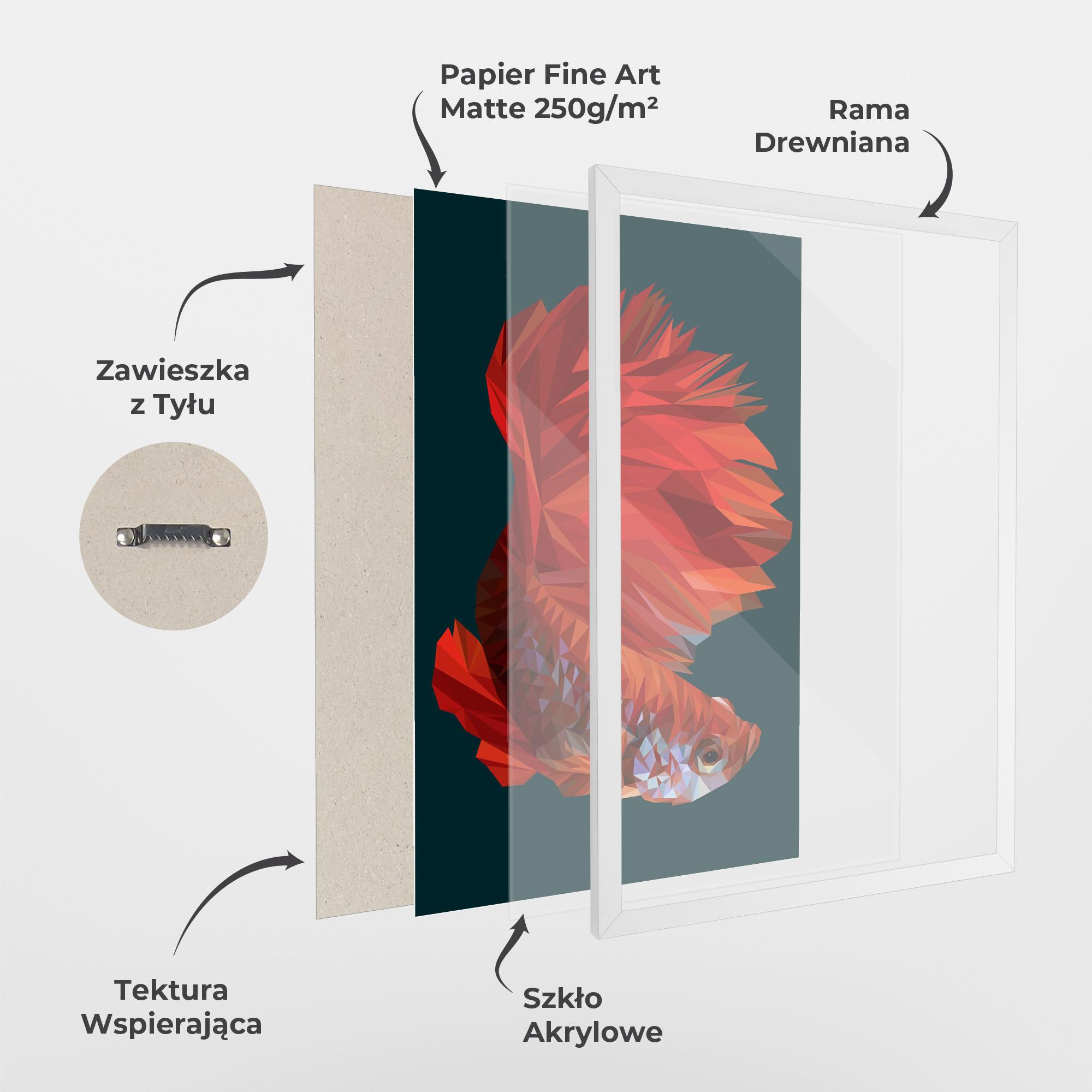 Plakat w Ramie Orange Fish mockup 1