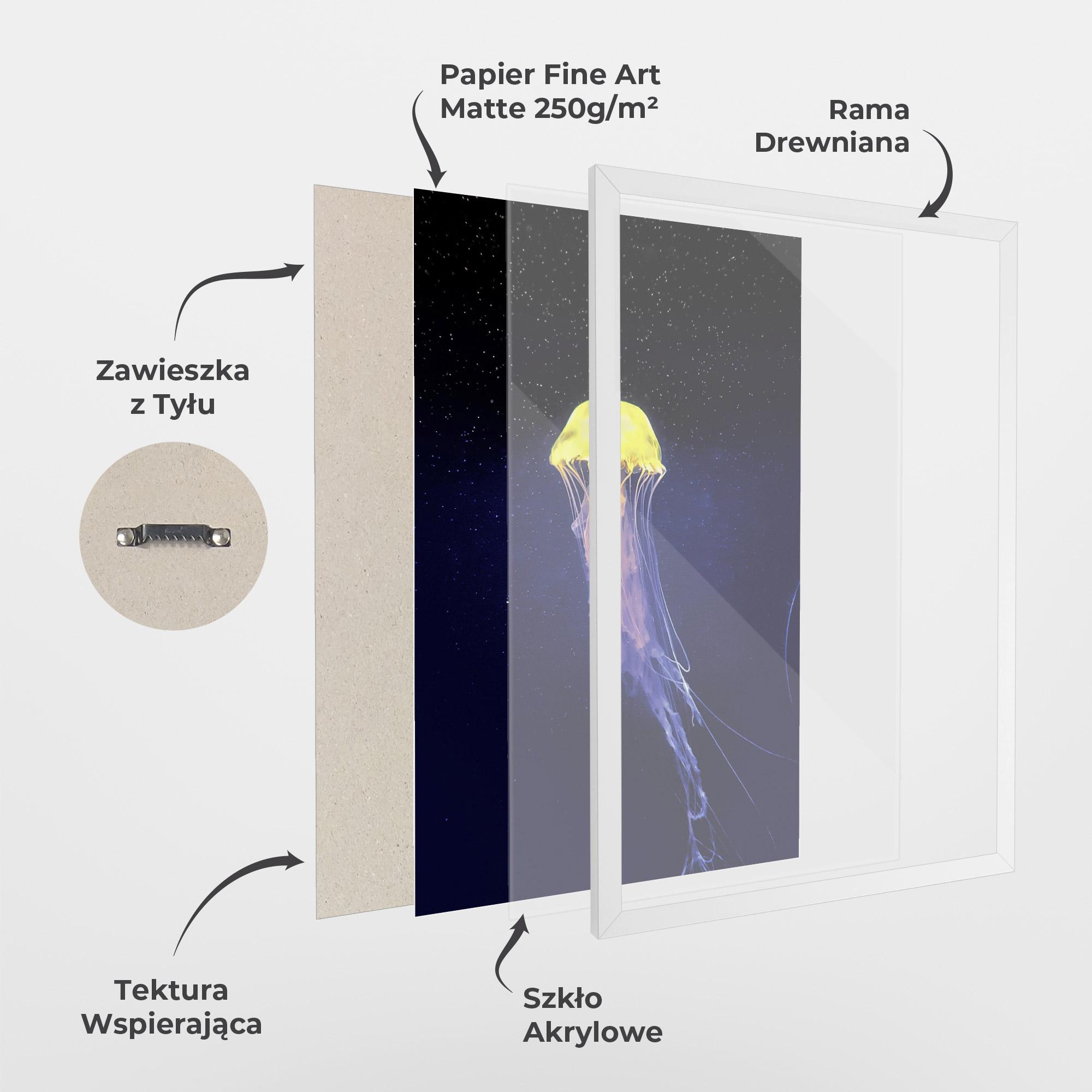 Plakat w Ramie Purple Jellyfish mockup 1