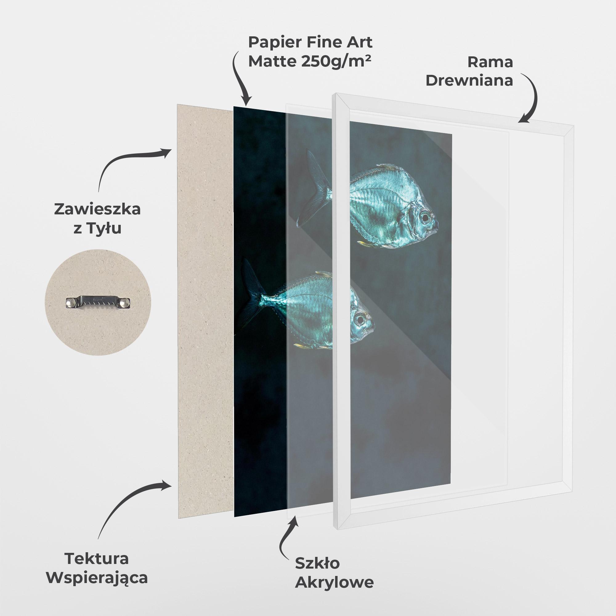 Plakat w Ramie Silver Fish mockup 1