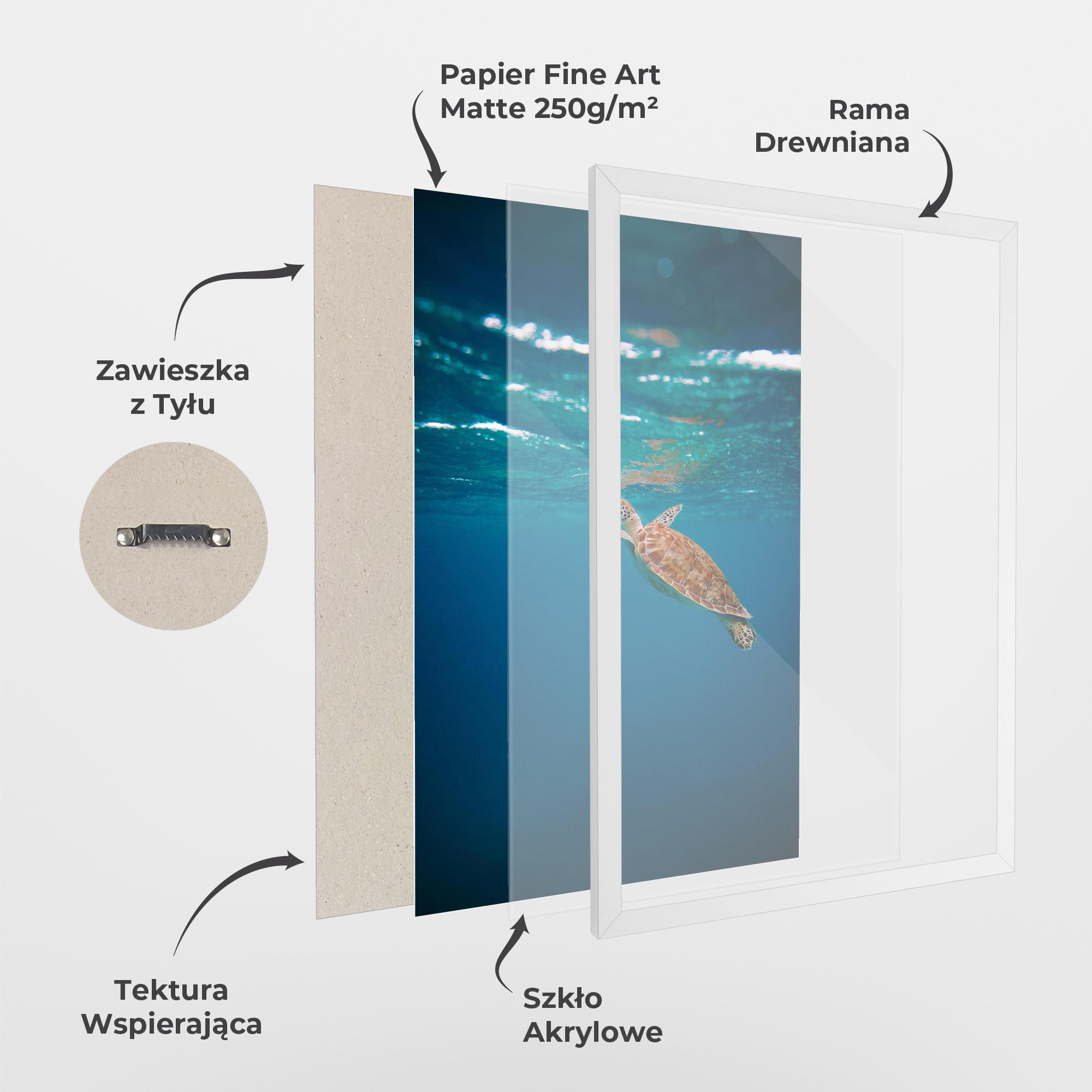 Plakat w Ramie Water Turtle mockup 1