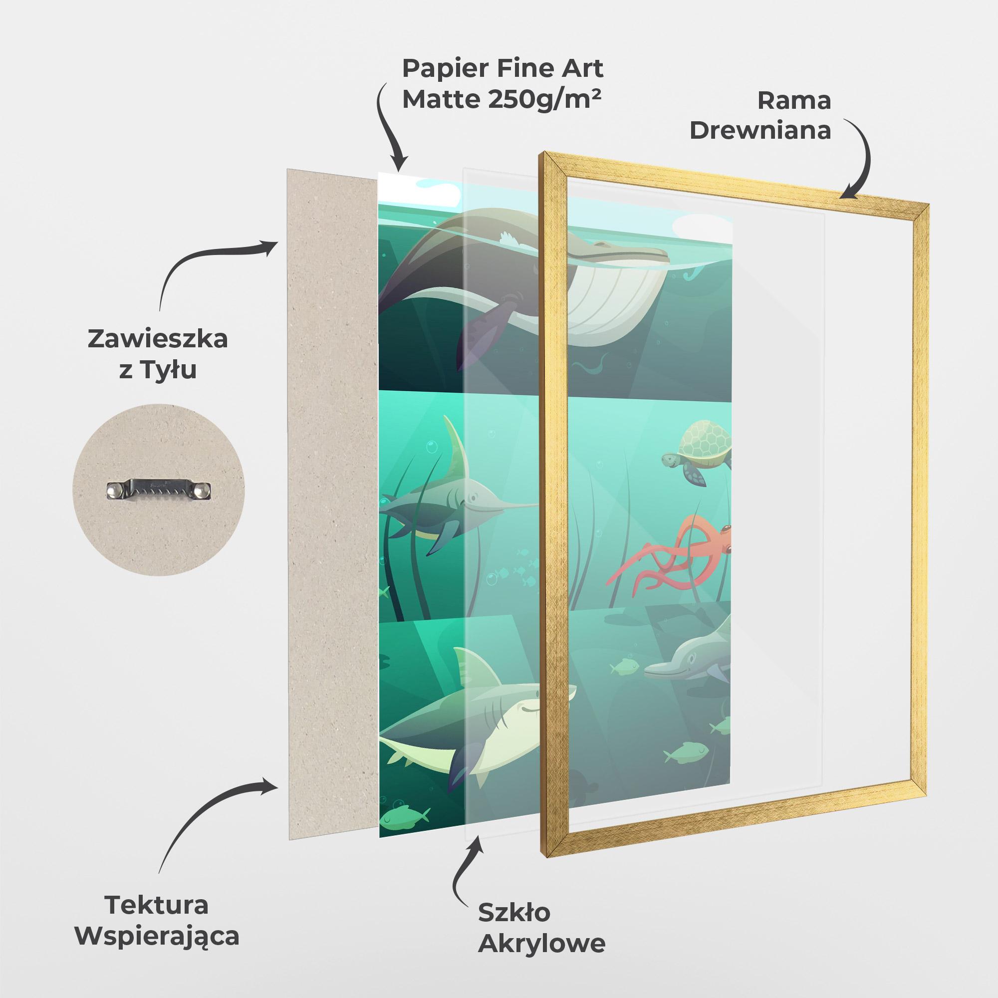 Plakat w Ramie Kids Ocean mockup 1