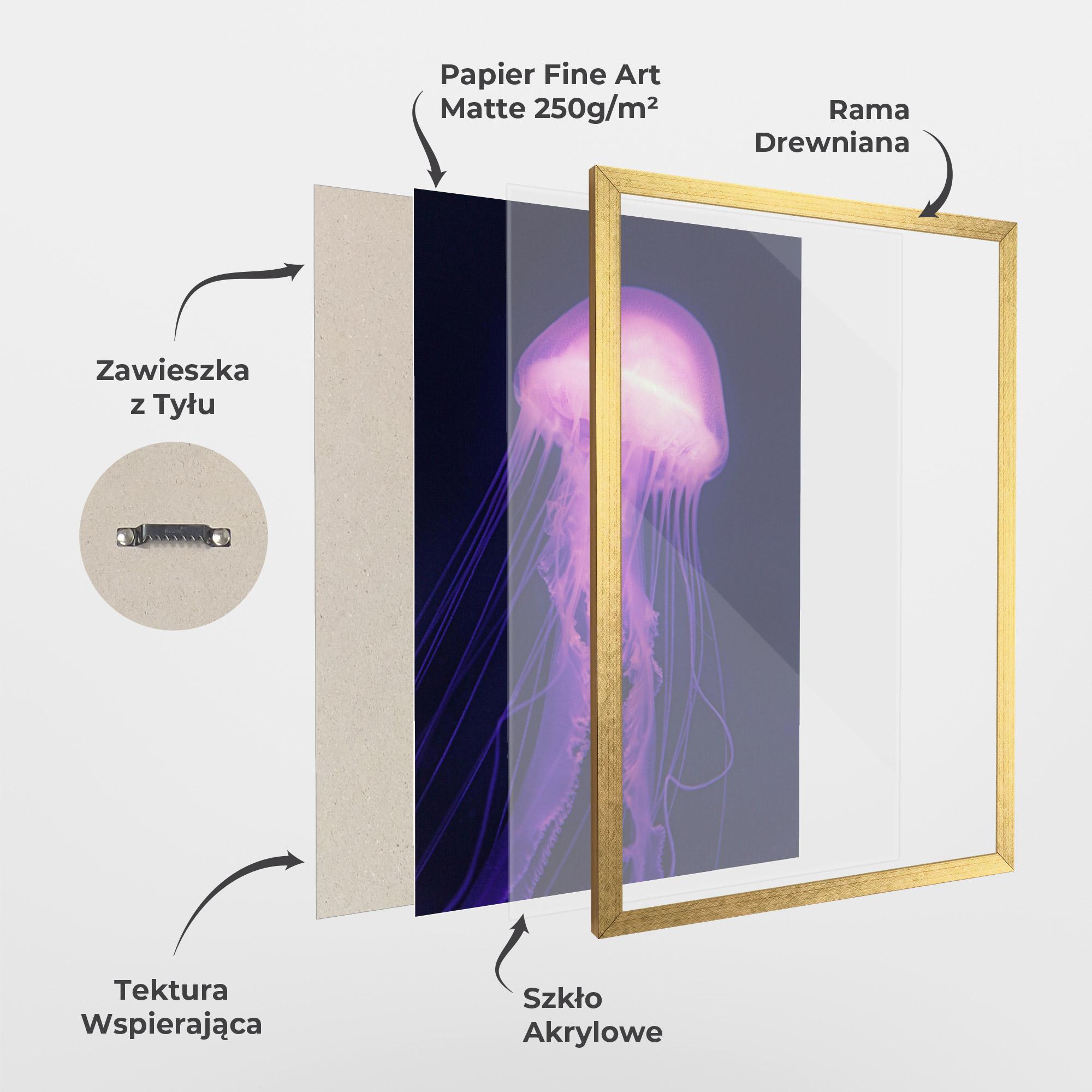 Plakat w Ramie Light Purple Jellyfish mockup 1