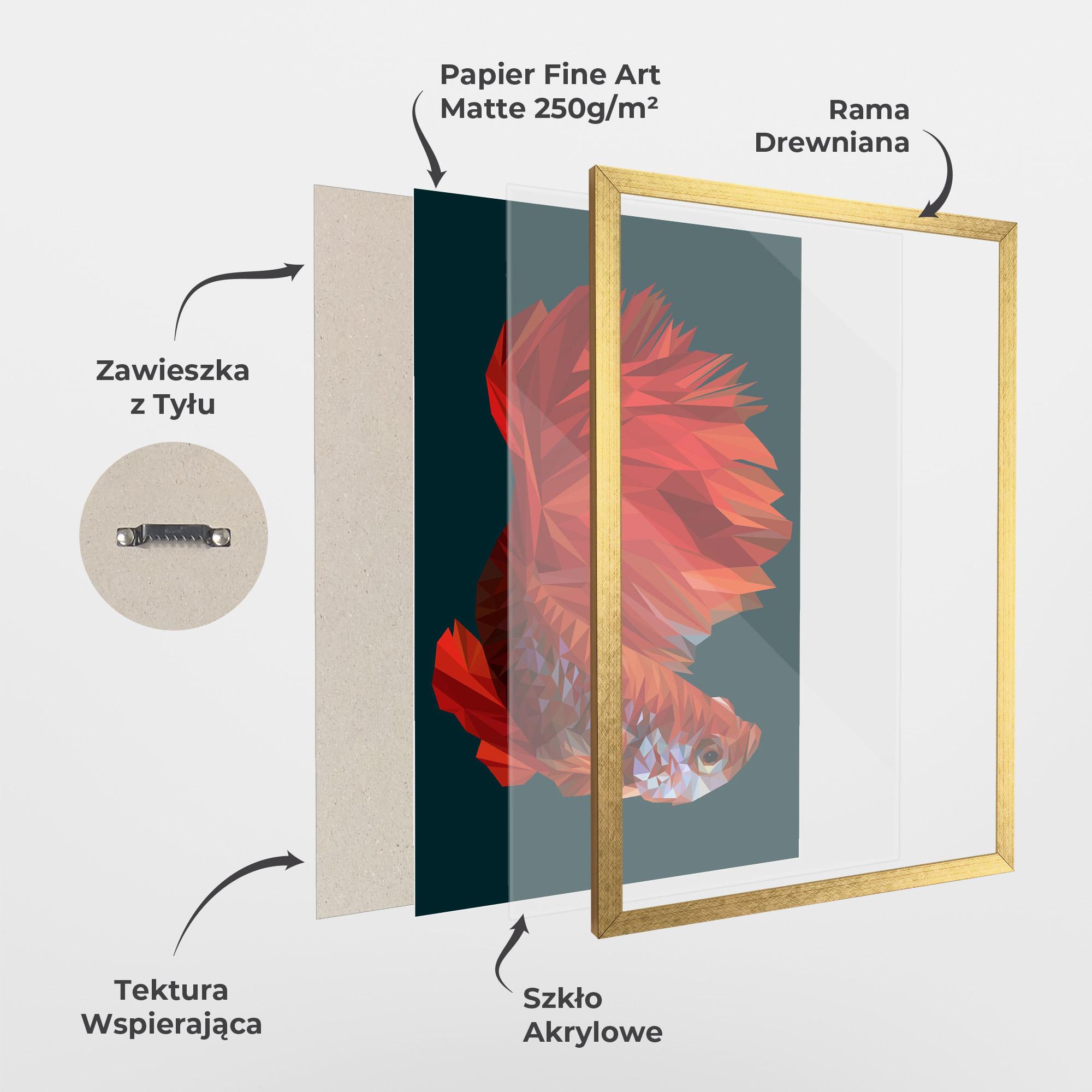 Plakat w Ramie Orange Fish mockup 1