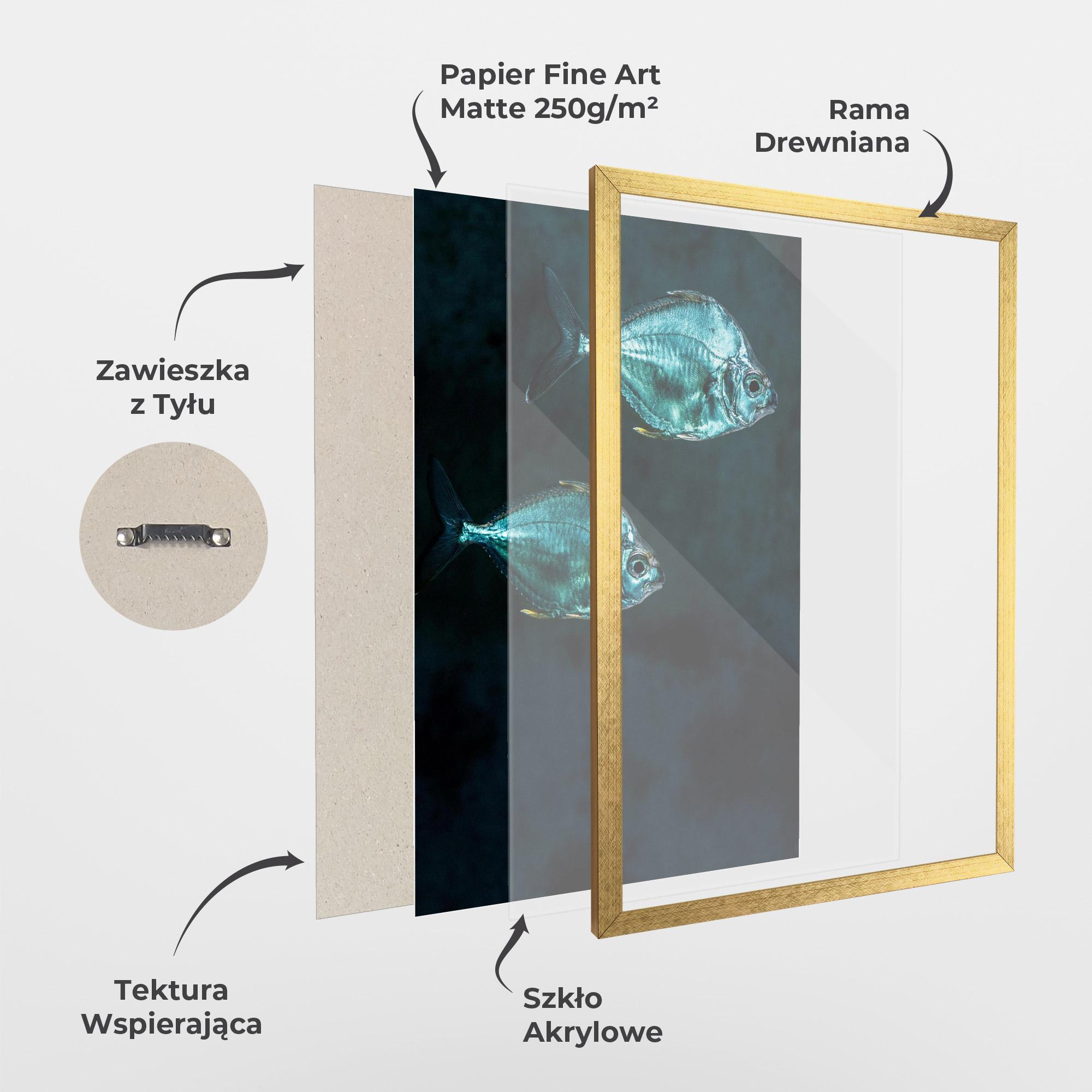 Plakat w Ramie Silver Fish mockup 1