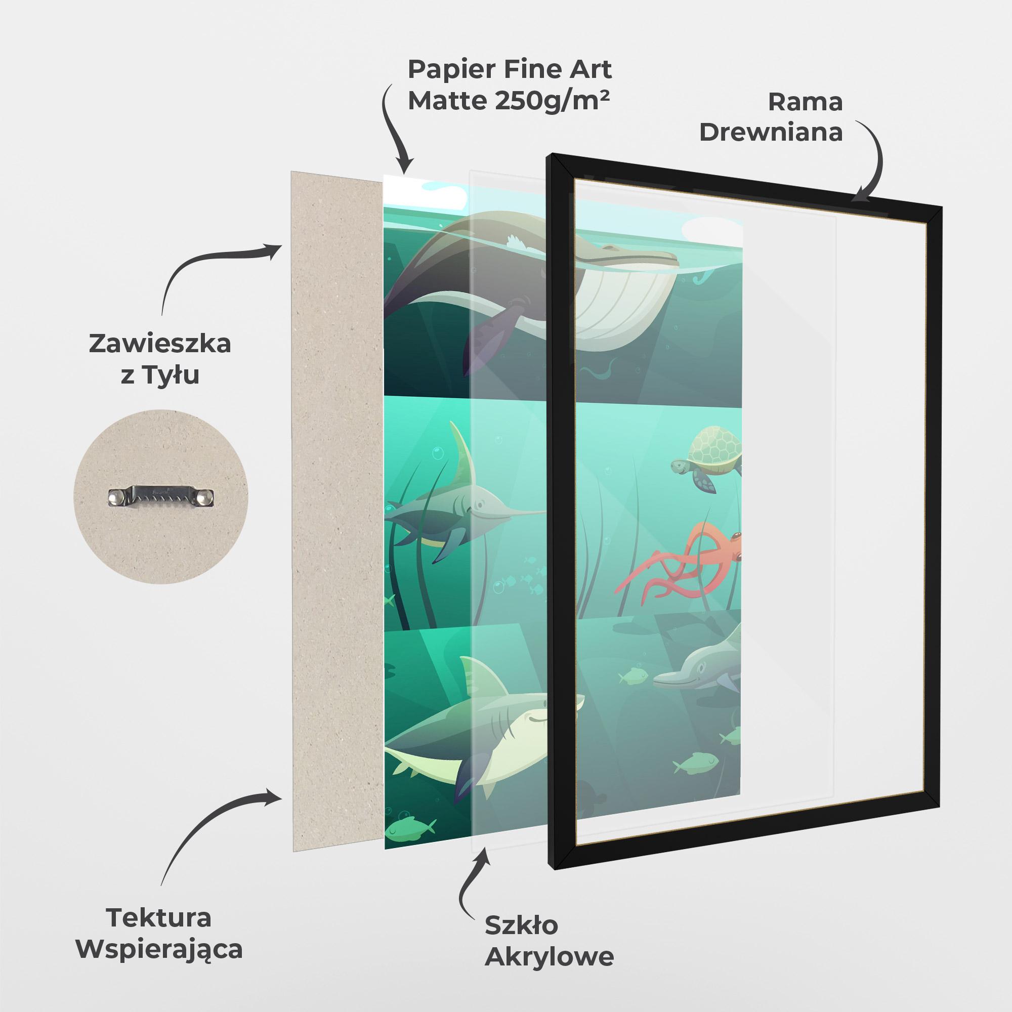 Plakat w Ramie Kids Ocean mockup 1