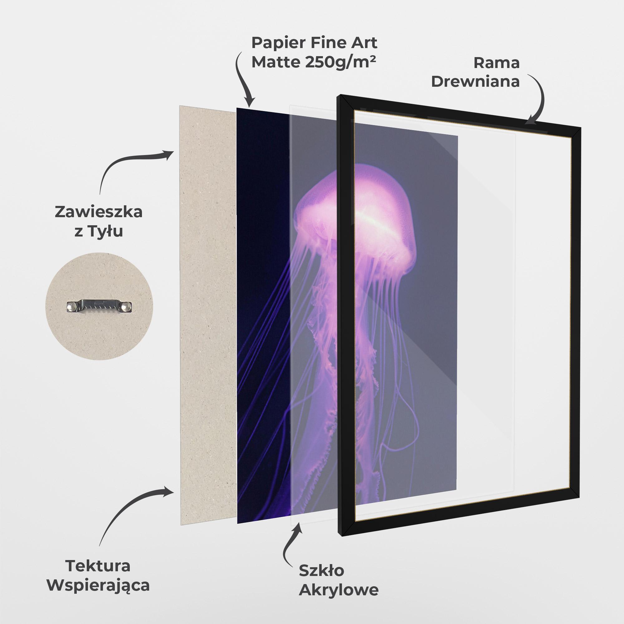 Plakat w Ramie Light Purple Jellyfish mockup 1