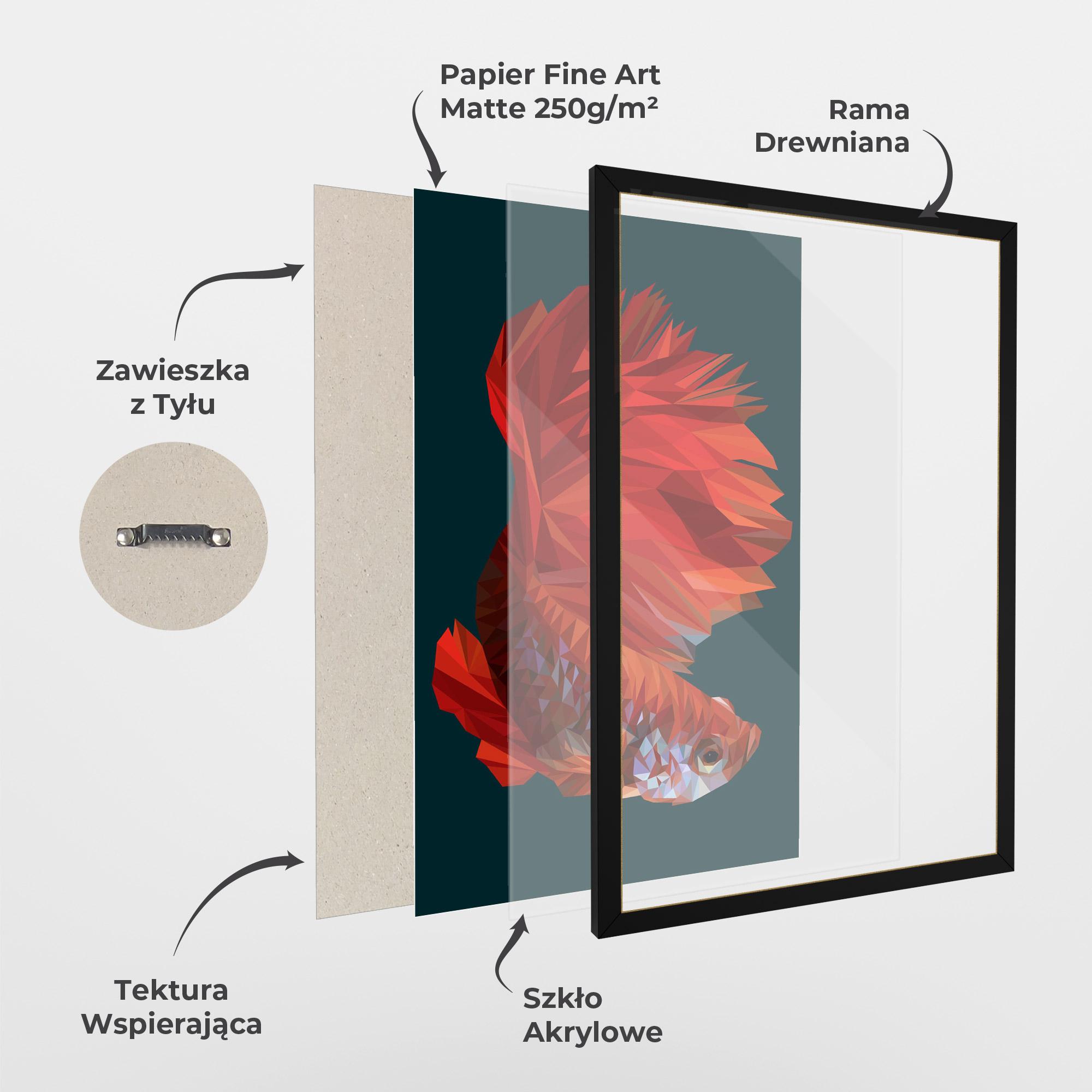 Plakat w Ramie Orange Fish mockup 1