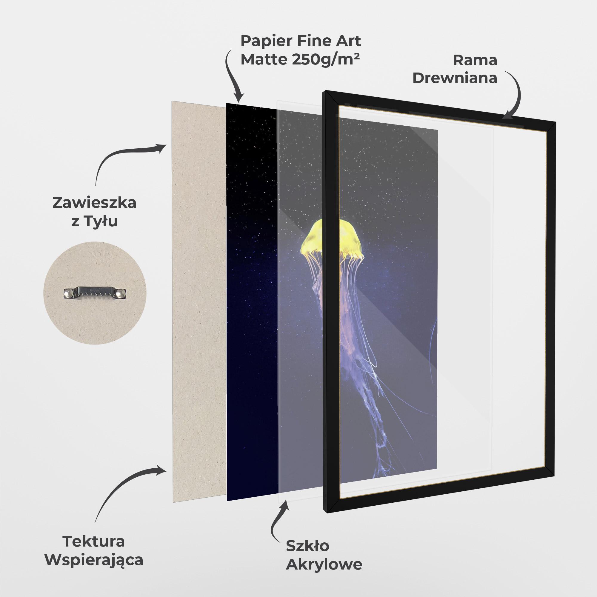 Plakat w Ramie Purple Jellyfish mockup 1