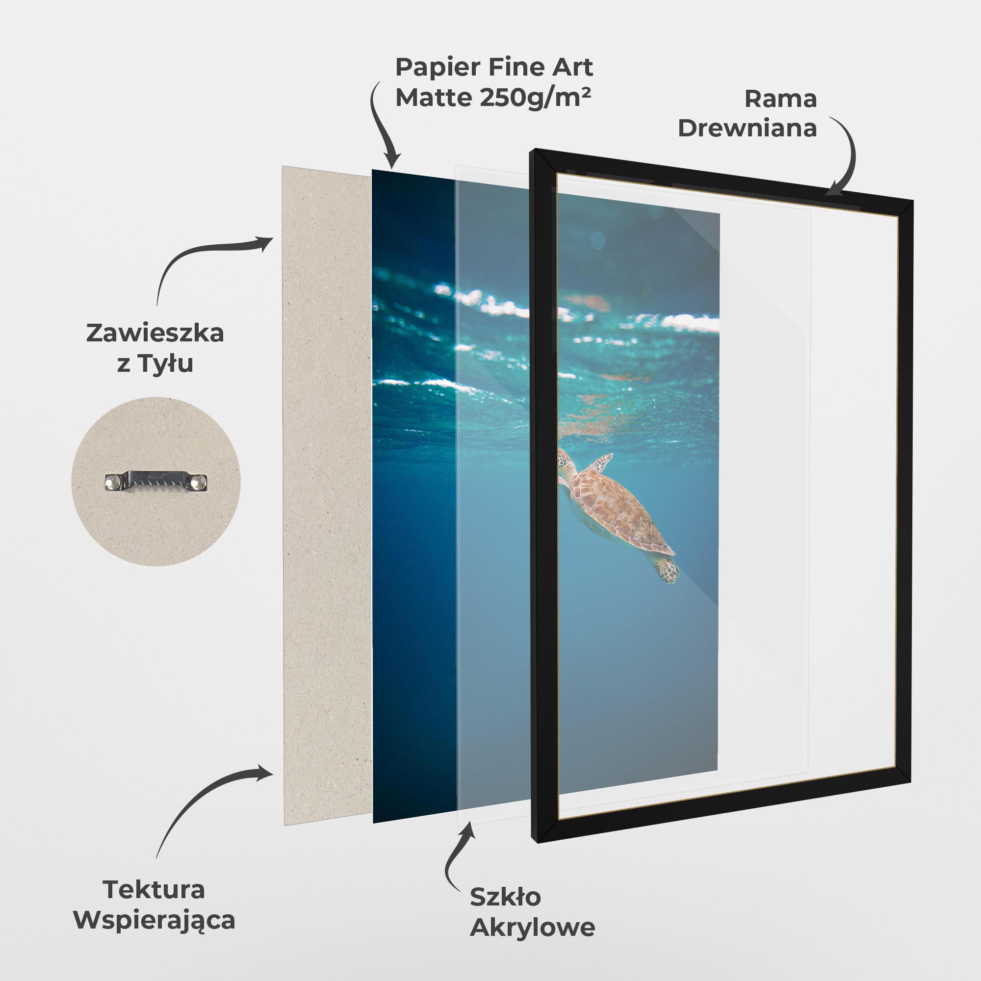 Plakat w Ramie Water Turtle mockup 1