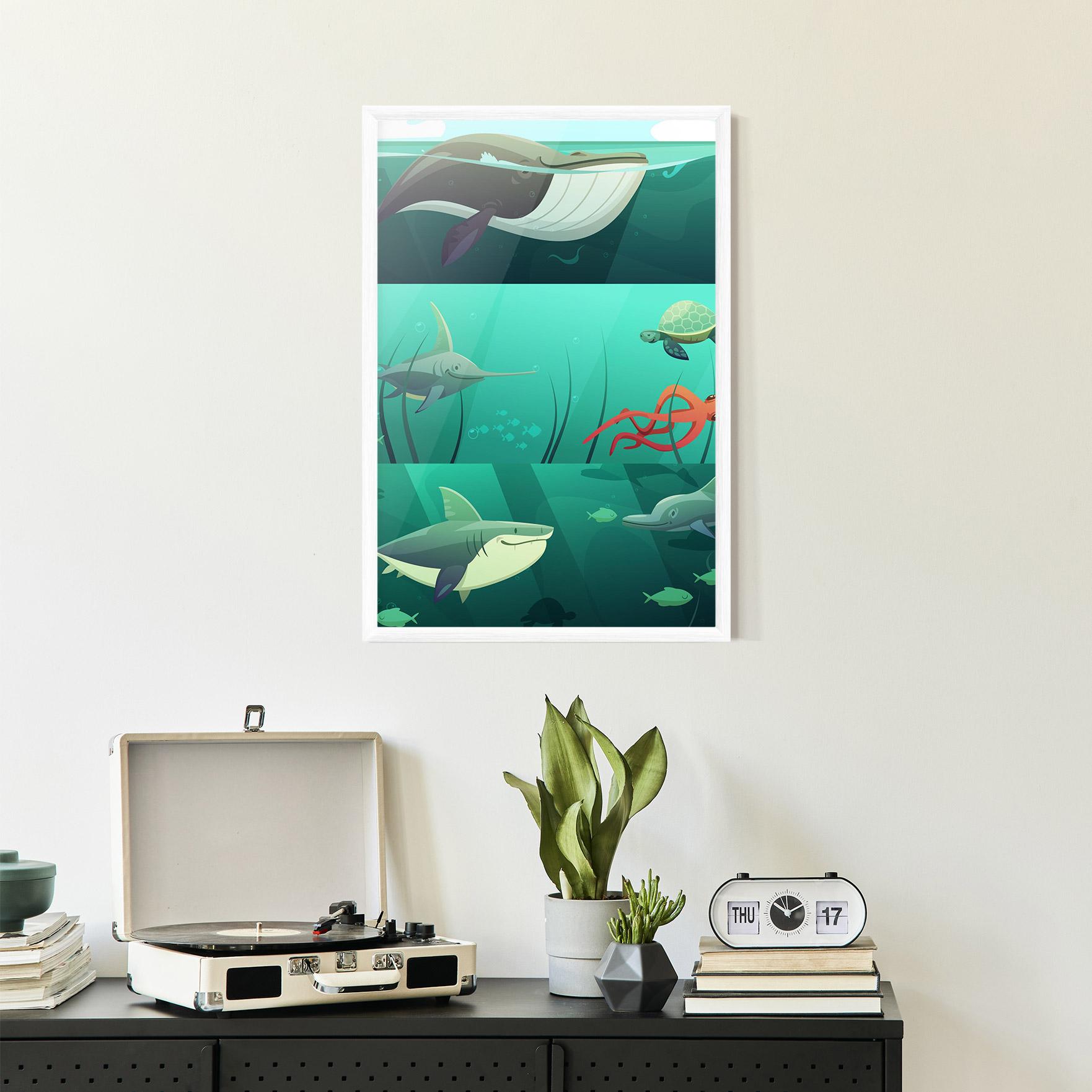 Plakat w Ramie Kids Ocean mockup 2