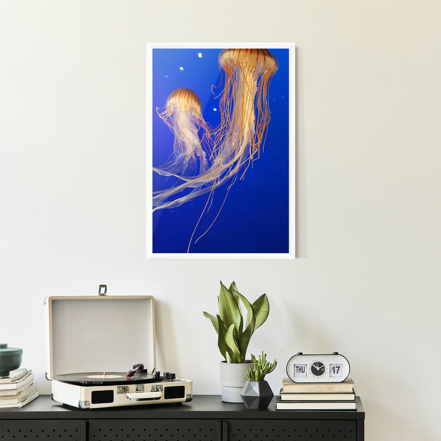 Plakat w Ramie Light Orange Jellyfish mockup 2