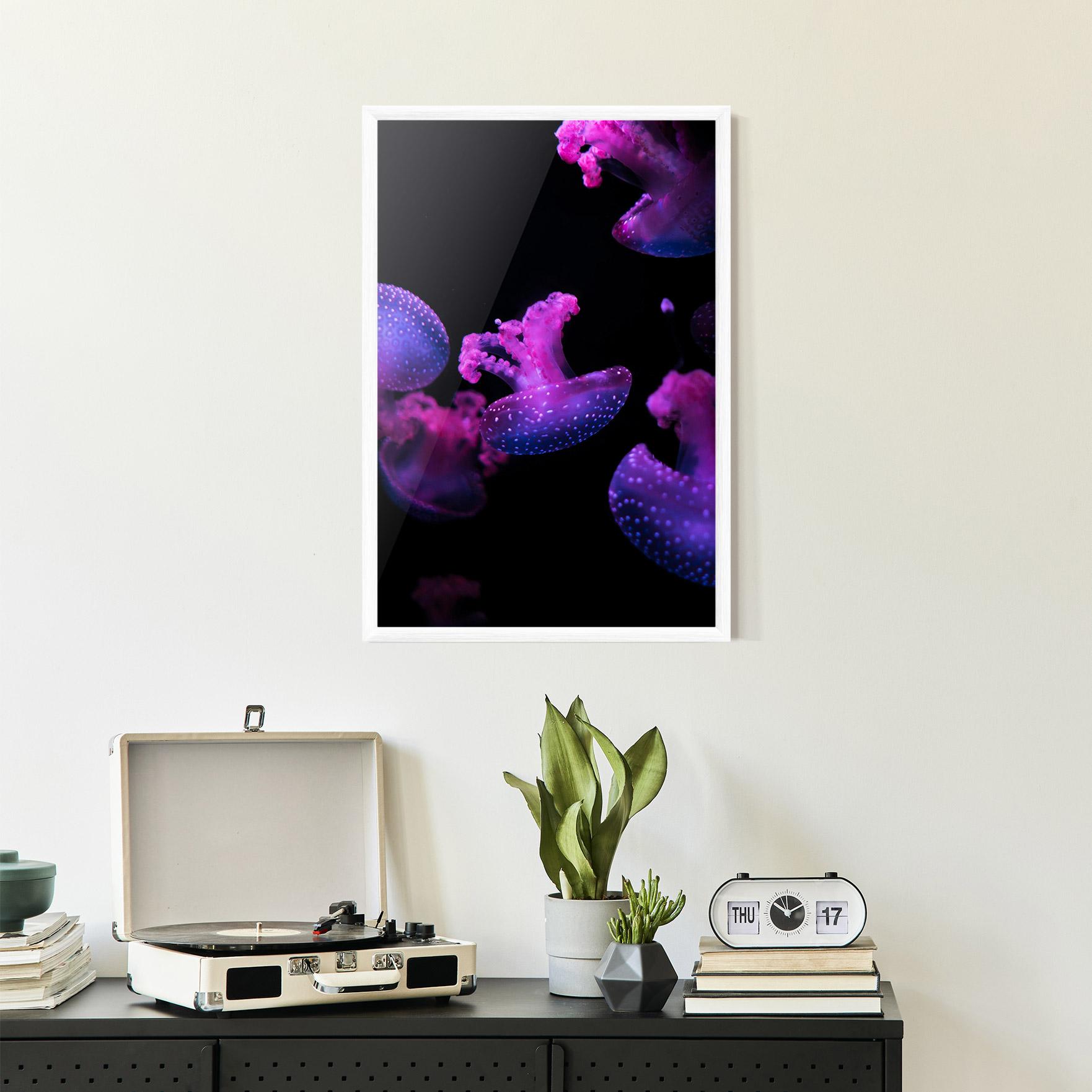 Plakat w Ramie Little Purple Jellyfish mockup 2