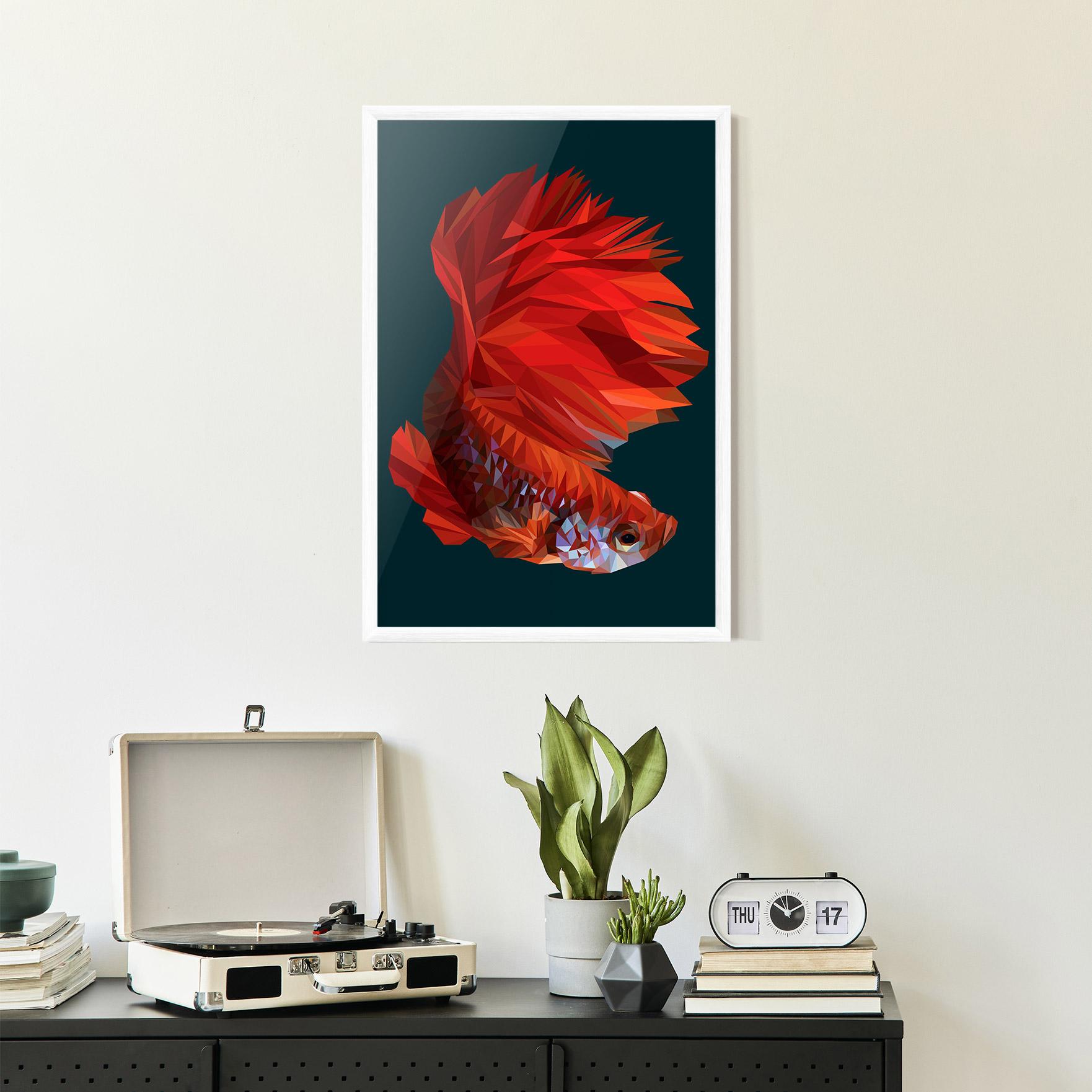 Plakat w Ramie Orange Fish mockup 2