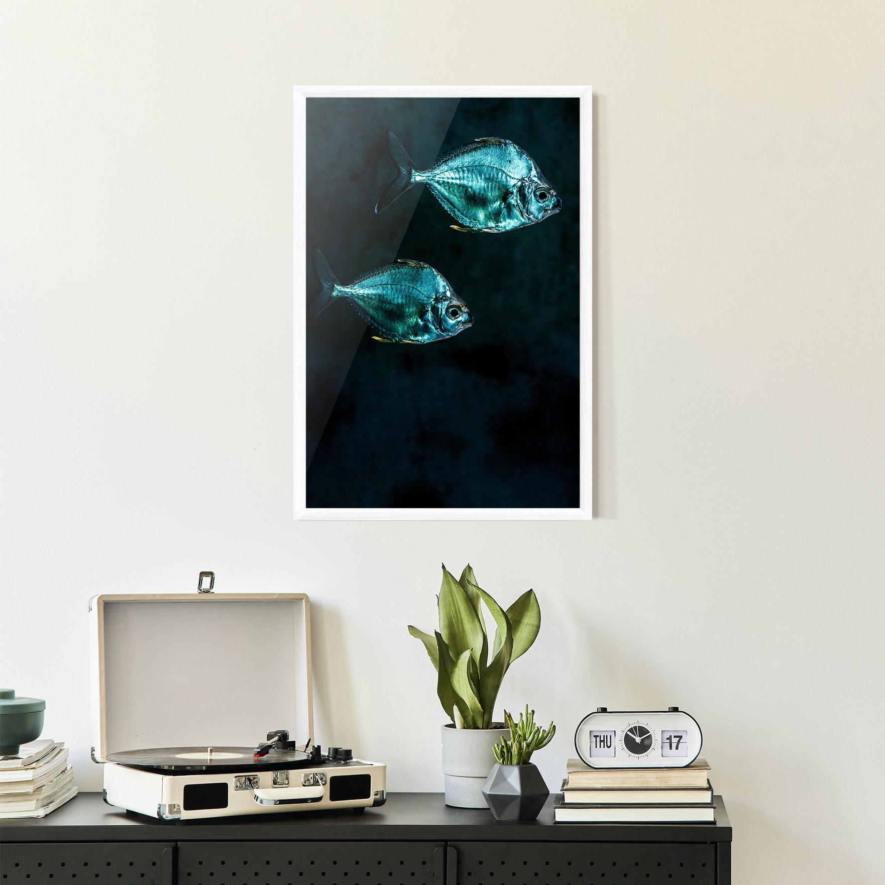 Plakat w Ramie Silver Fish mockup 2