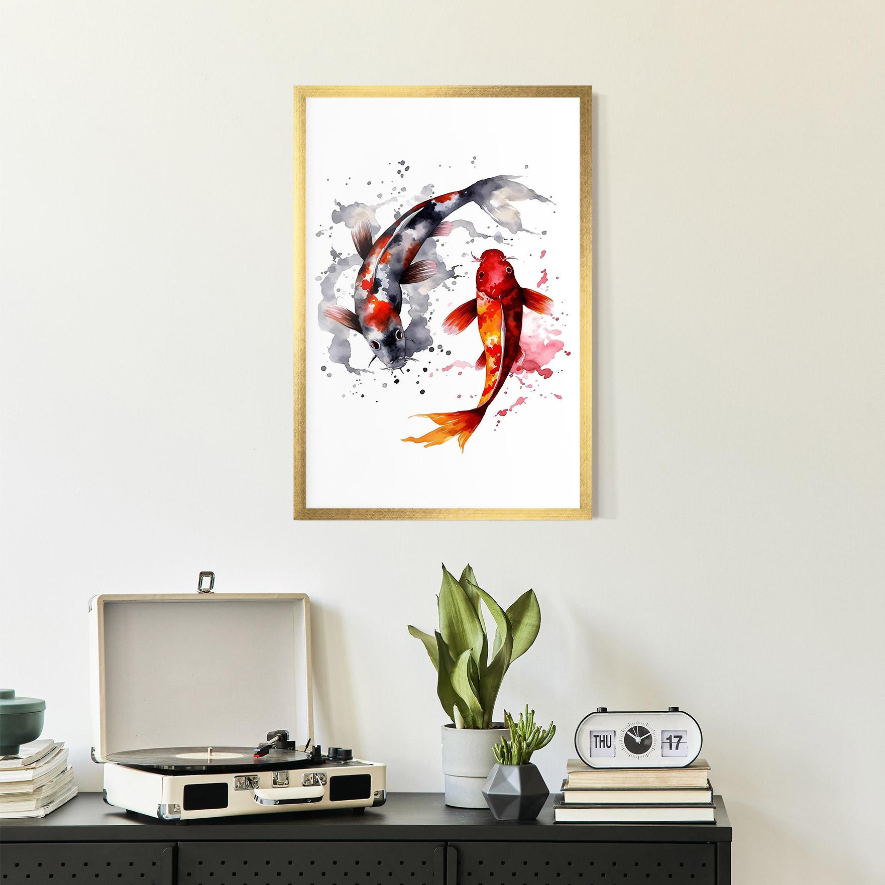 Plakat w Ramie Beautiful Koi mockup 2