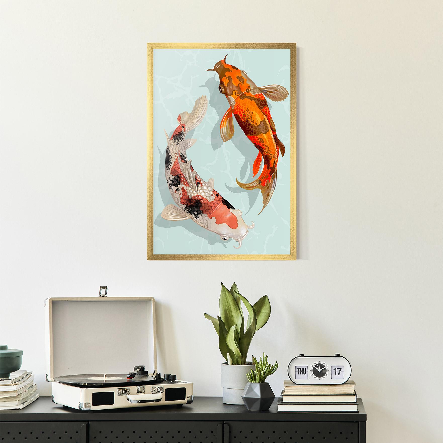 Plakat w Ramie Koi Fish mockup 2