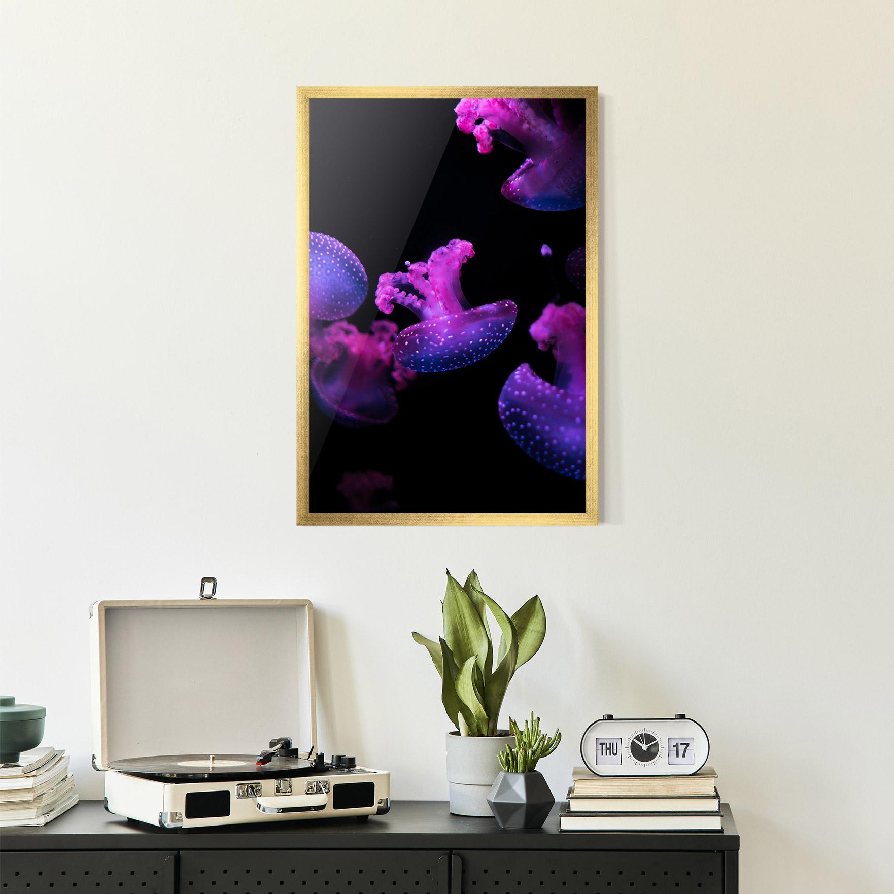 Plakat w Ramie Little Purple Jellyfish mockup 2