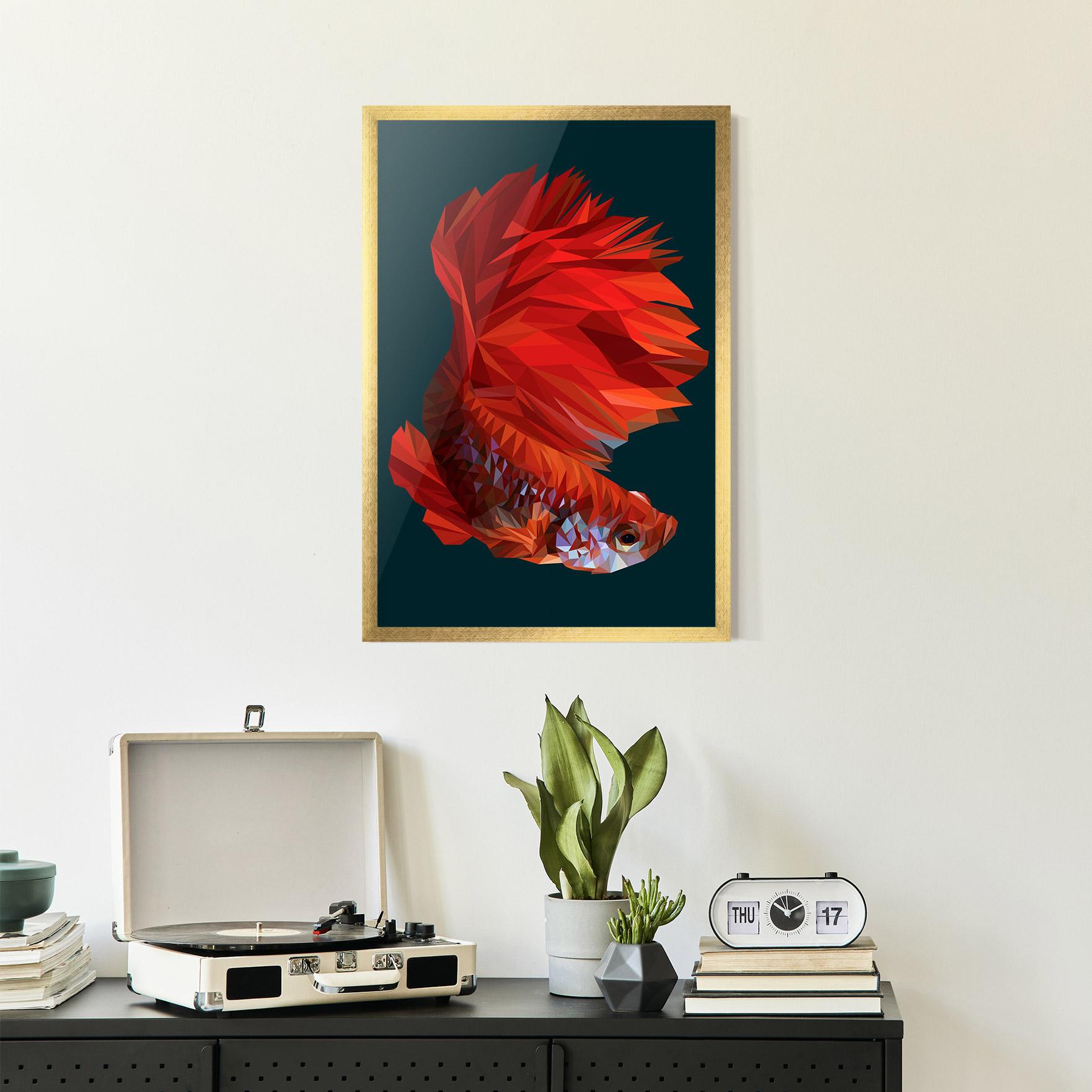 Plakat w Ramie Orange Fish mockup 2