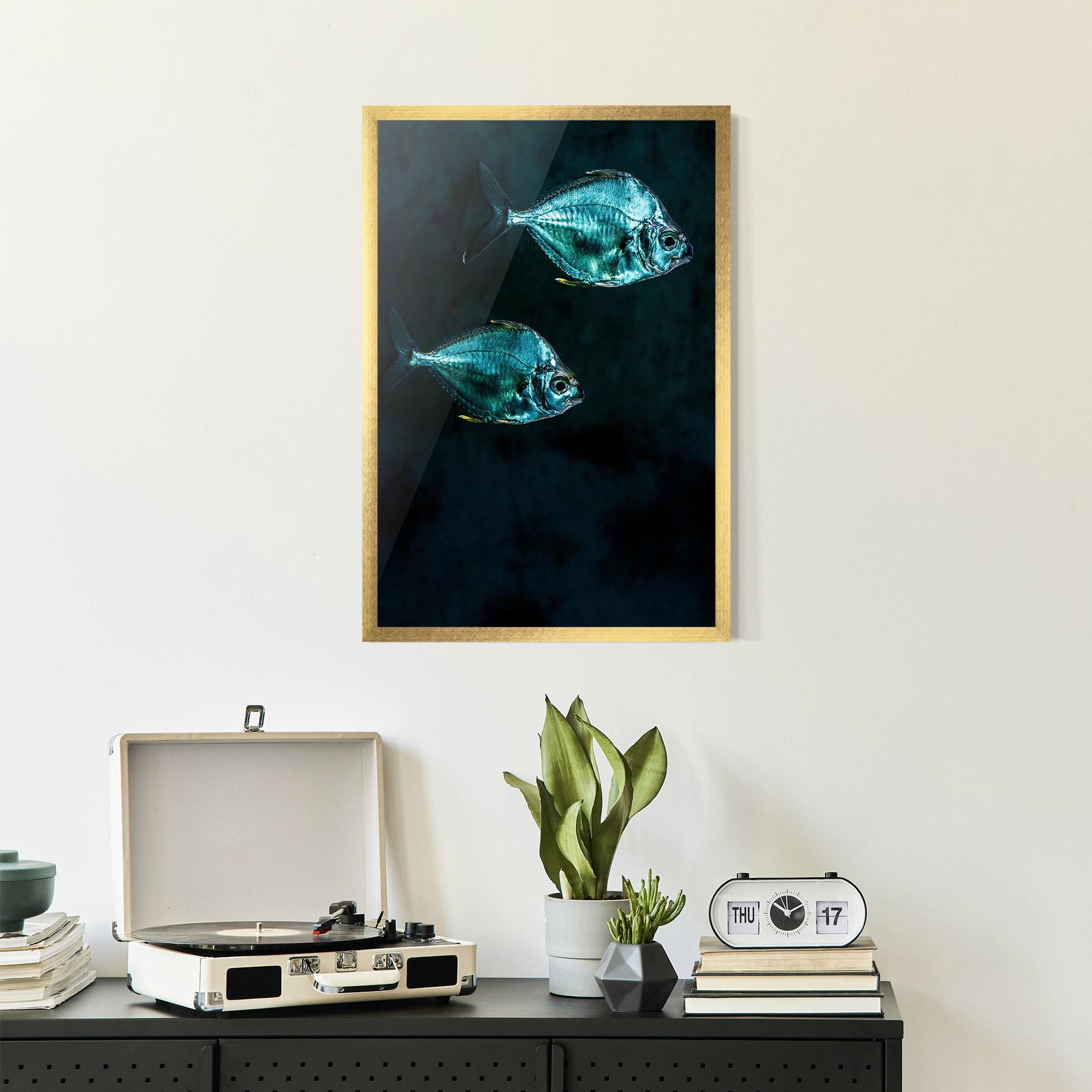 Plakat w Ramie Silver Fish mockup 2