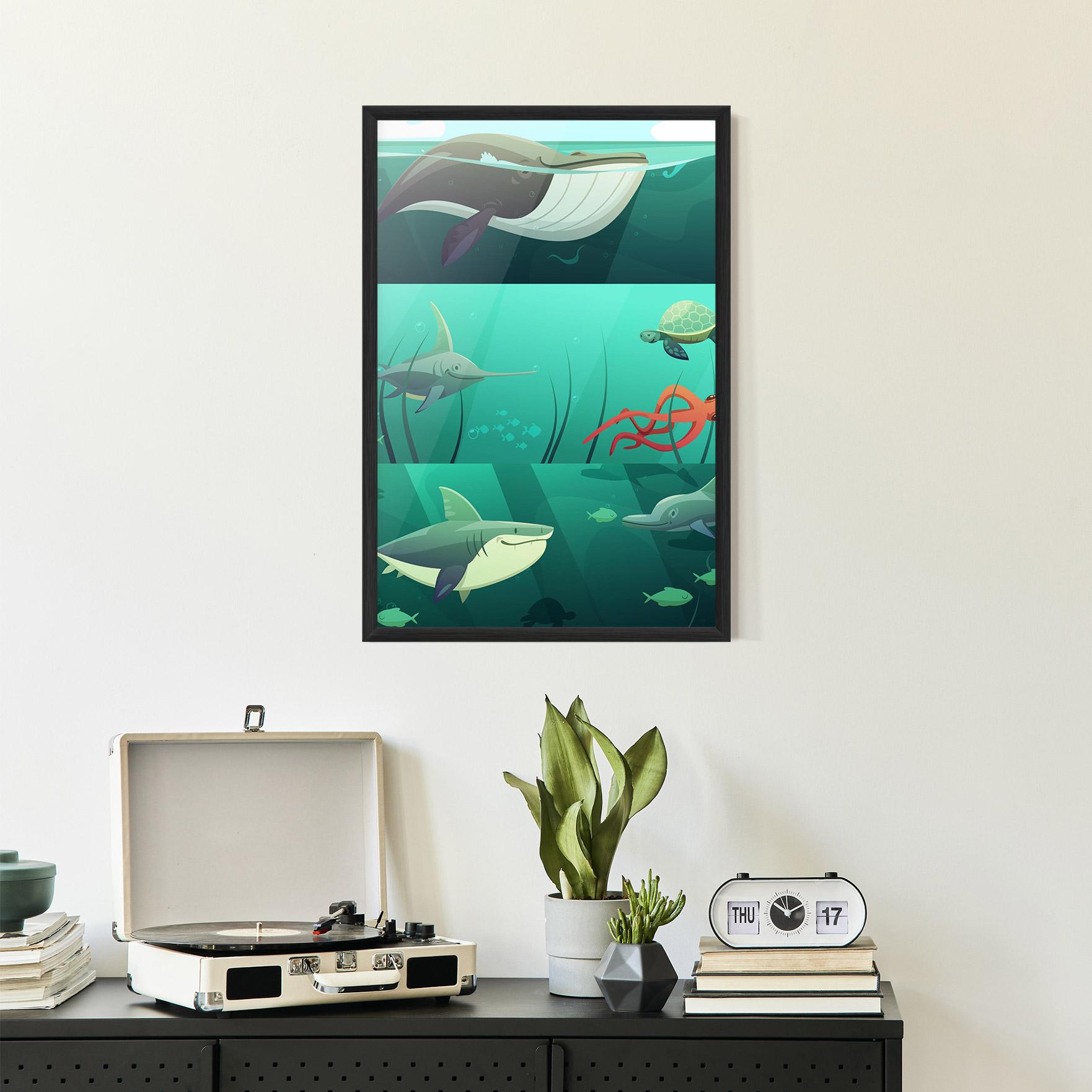 Plakat w Ramie Kids Ocean mockup 2