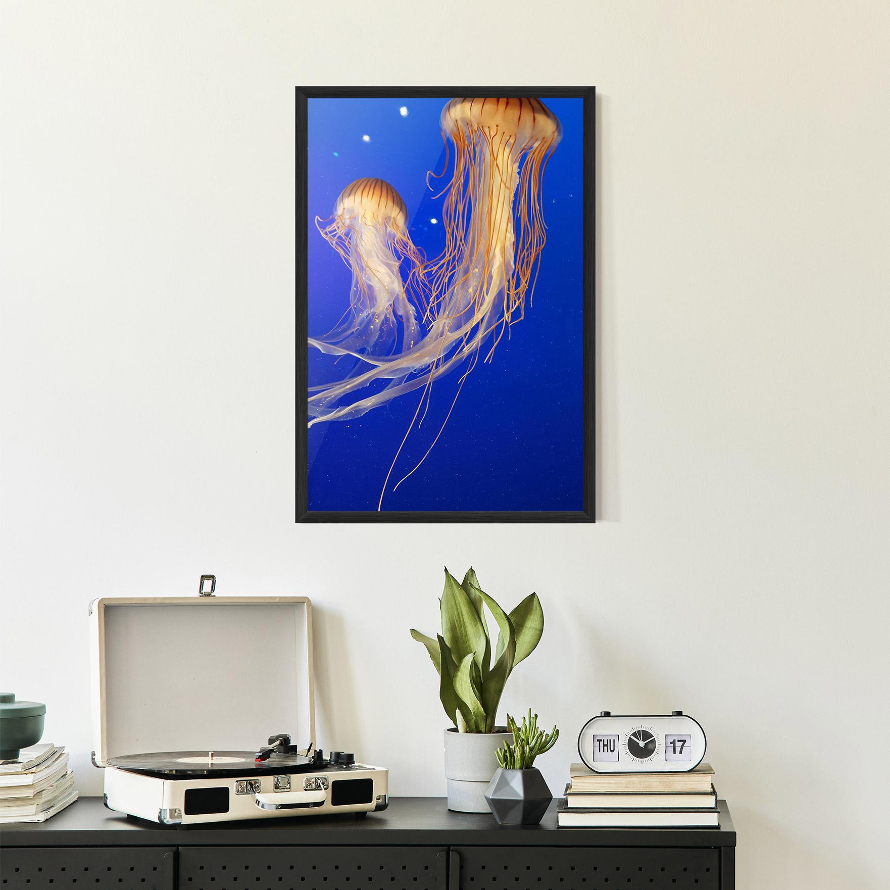 Plakat w Ramie Light Orange Jellyfish mockup 2
