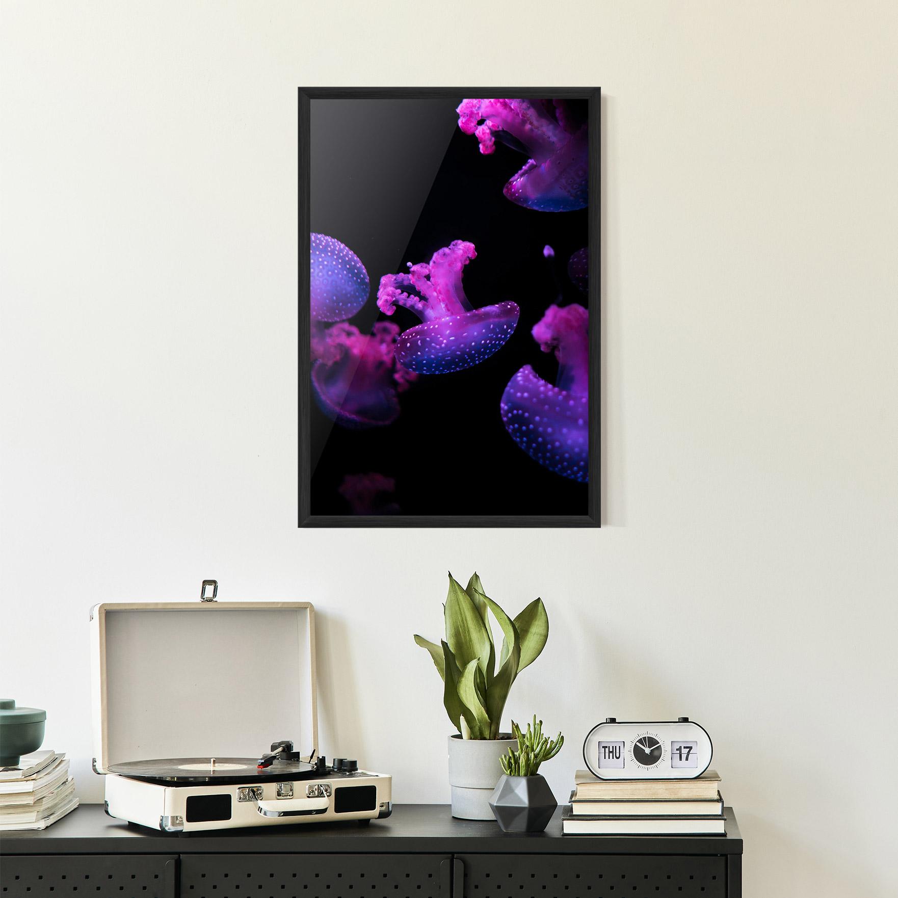 Plakat w Ramie Little Purple Jellyfish mockup 2