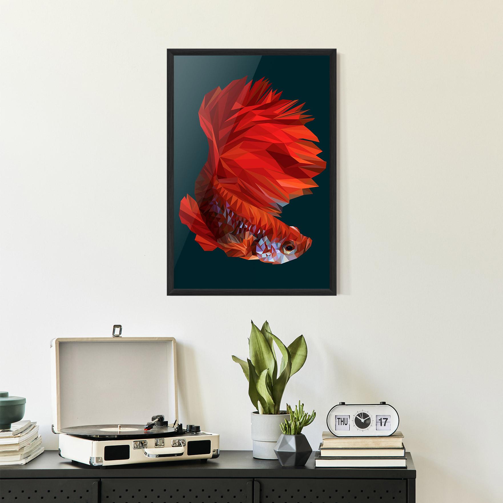 Plakat w Ramie Orange Fish mockup 2