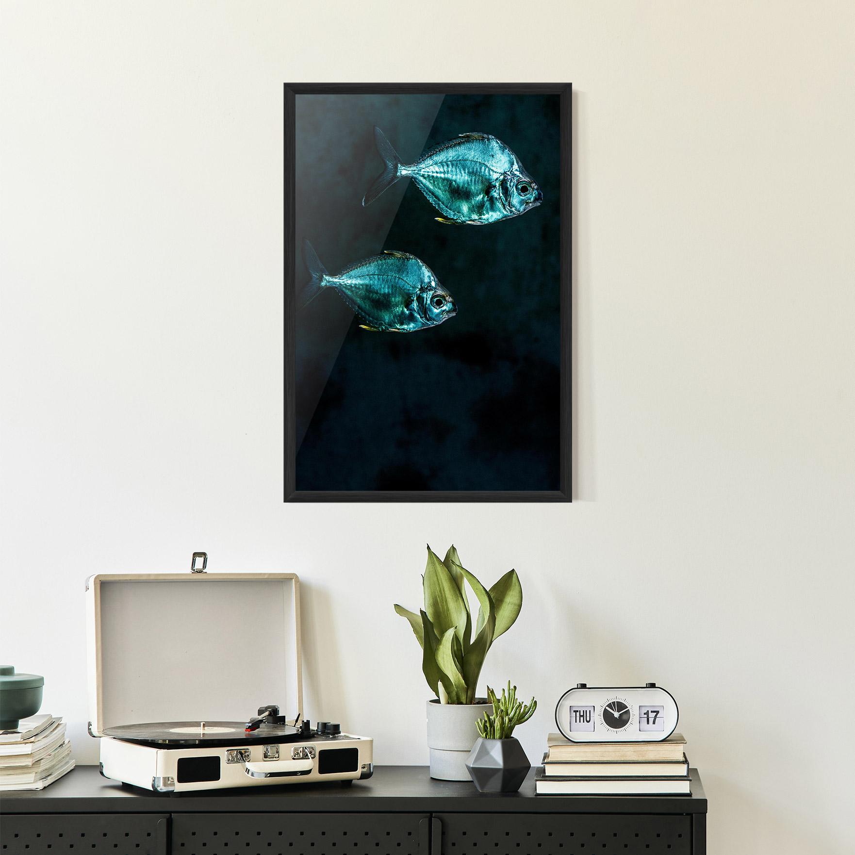 Plakat w Ramie Silver Fish mockup 2