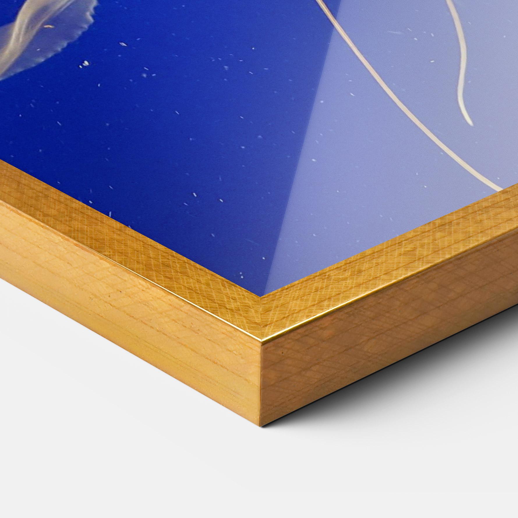 Plakat w Ramie Light Orange Jellyfish mockup 3