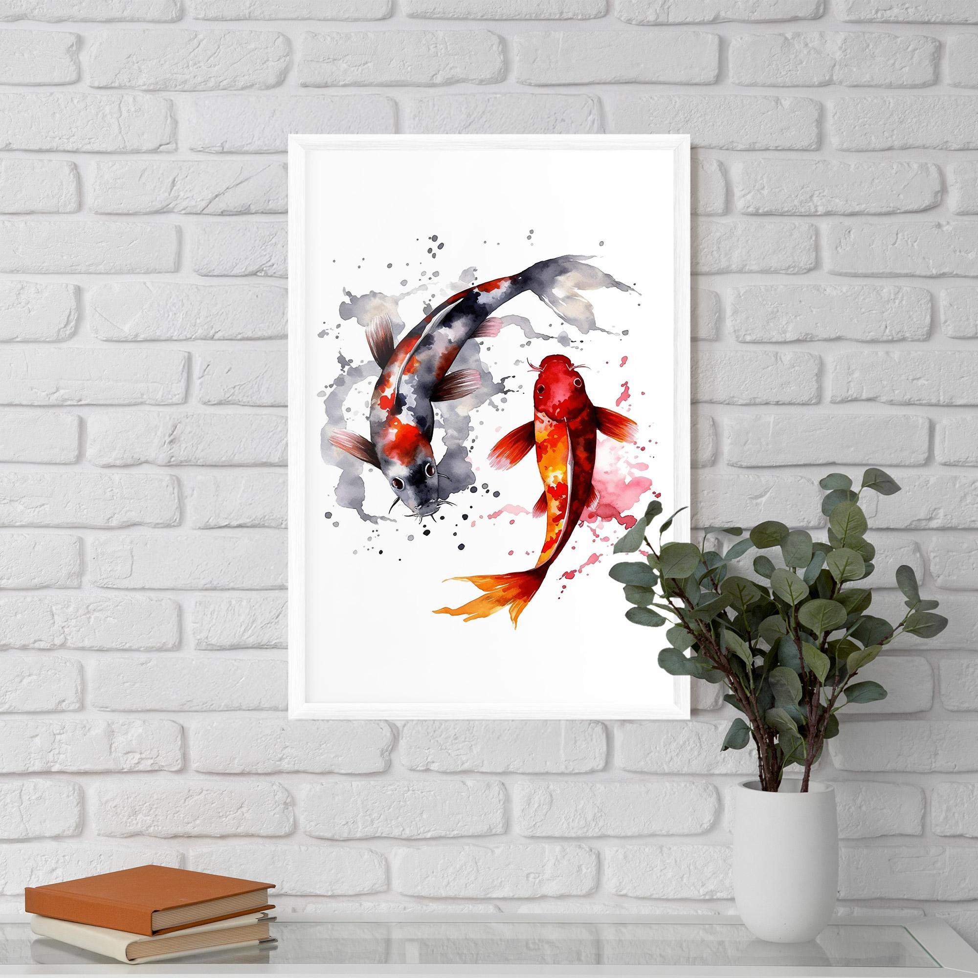Plakat w Ramie Beautiful Koi mockup 5