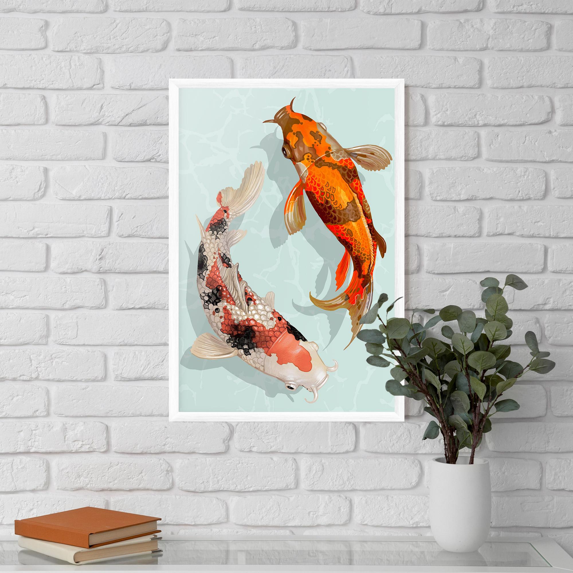 Plakat w Ramie Koi Fish mockup 5