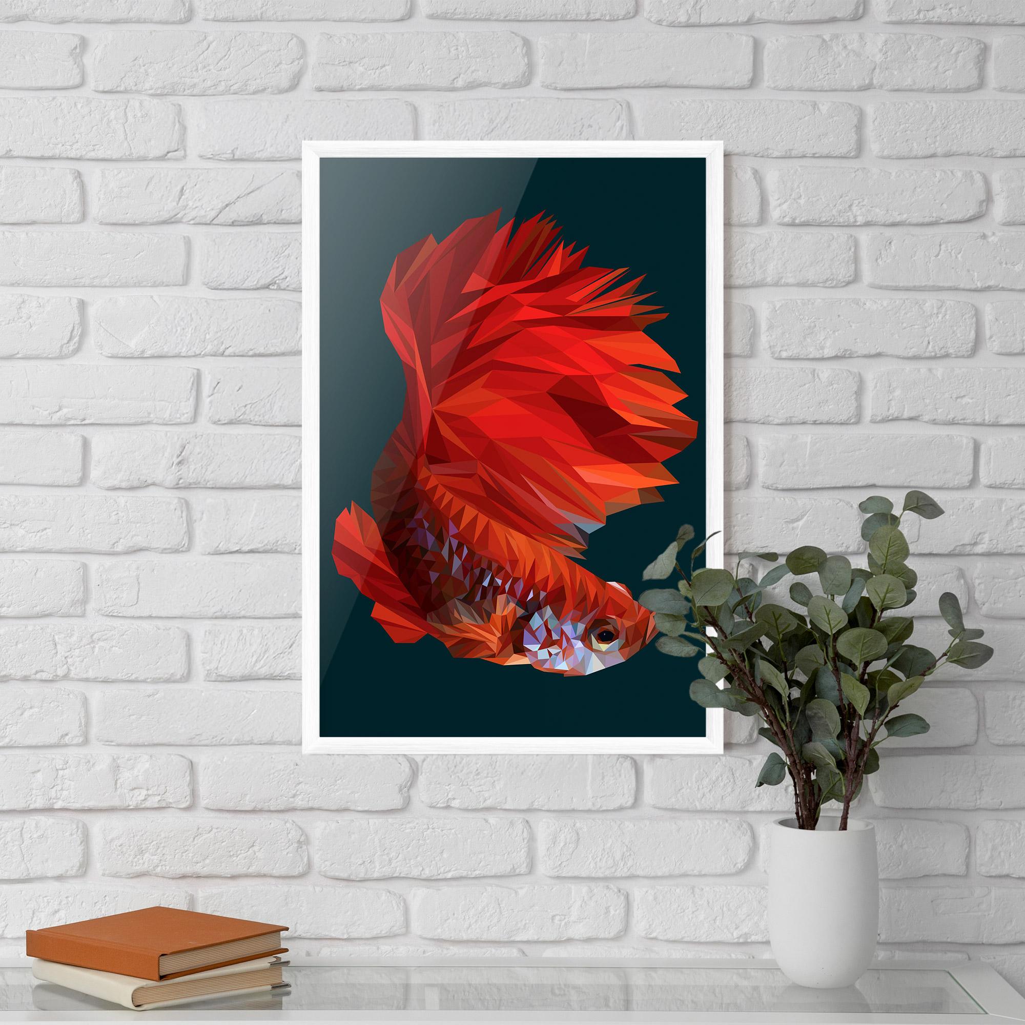 Plakat w Ramie Orange Fish mockup 5