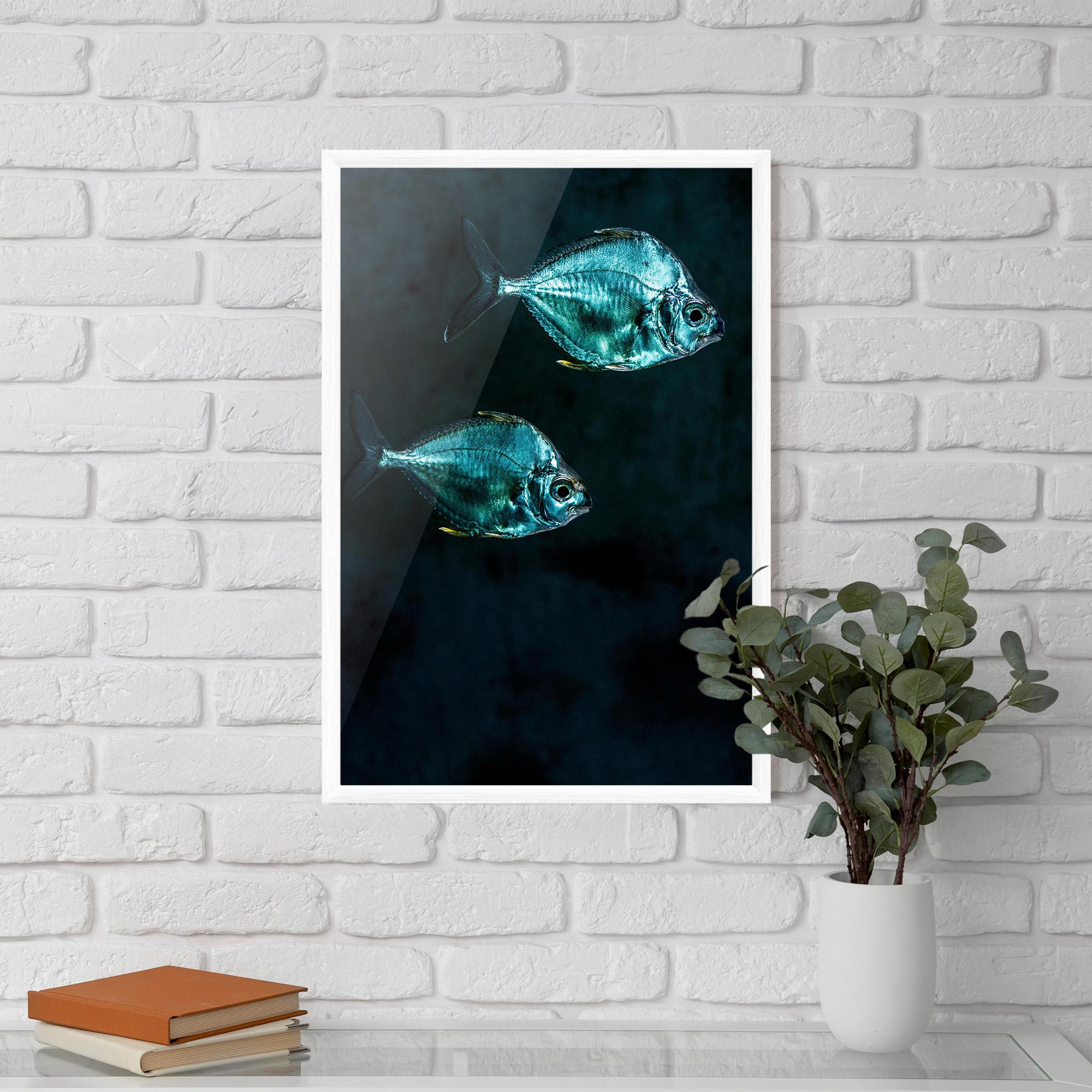 Plakat w Ramie Silver Fish mockup 5