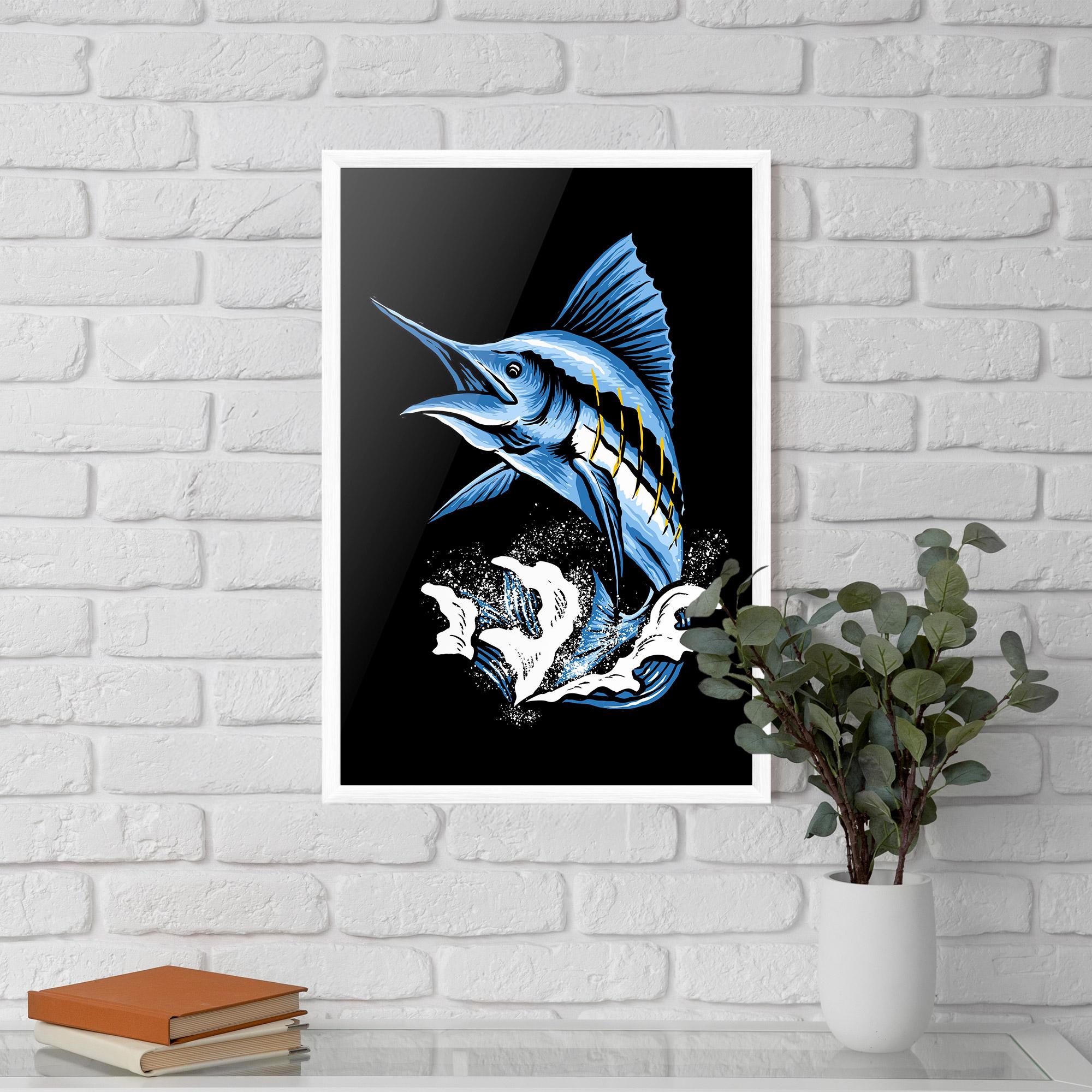 Plakat w Ramie Sword Fish mockup 5