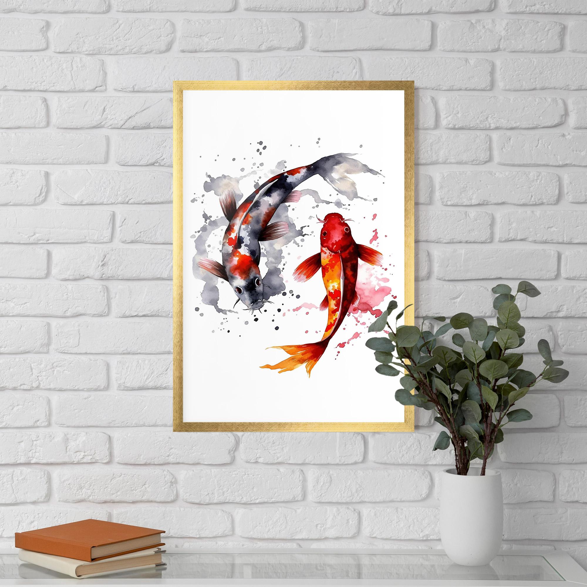 Plakat w Ramie Beautiful Koi mockup 5