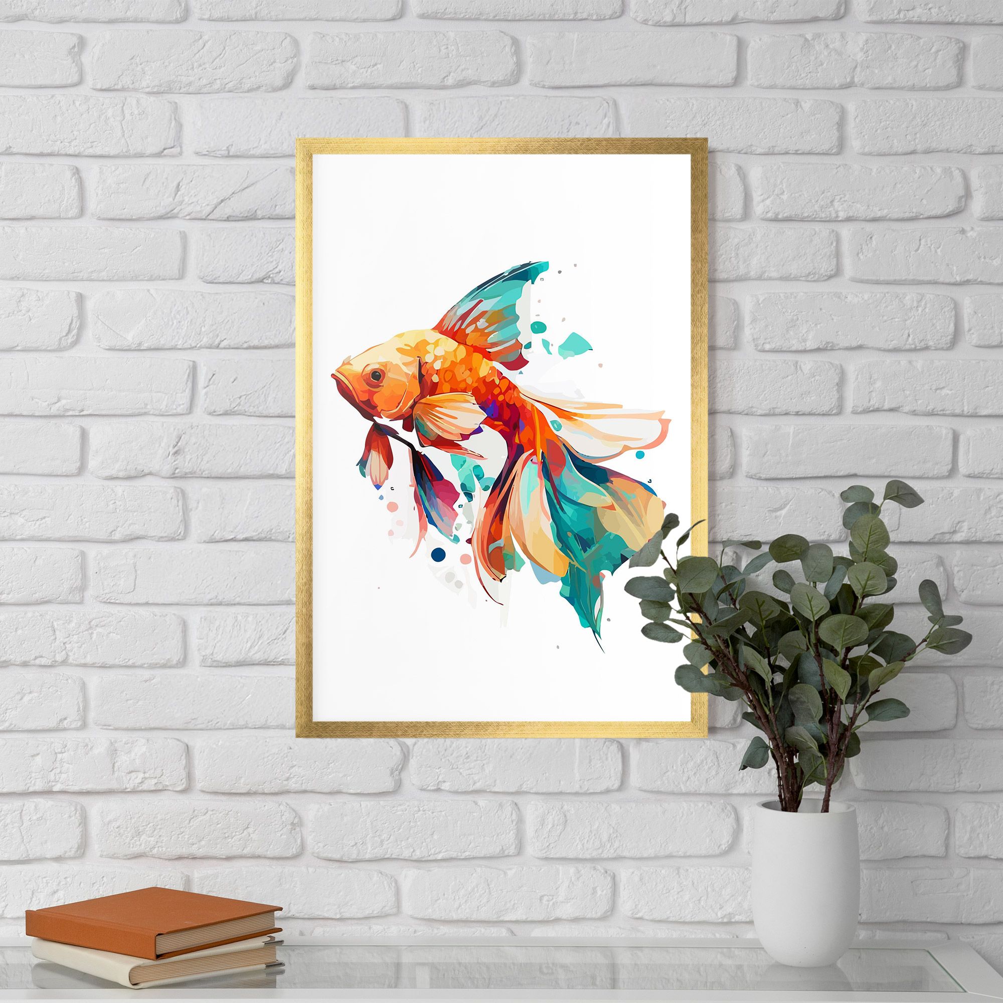 Blue Orange Fish mockup 5