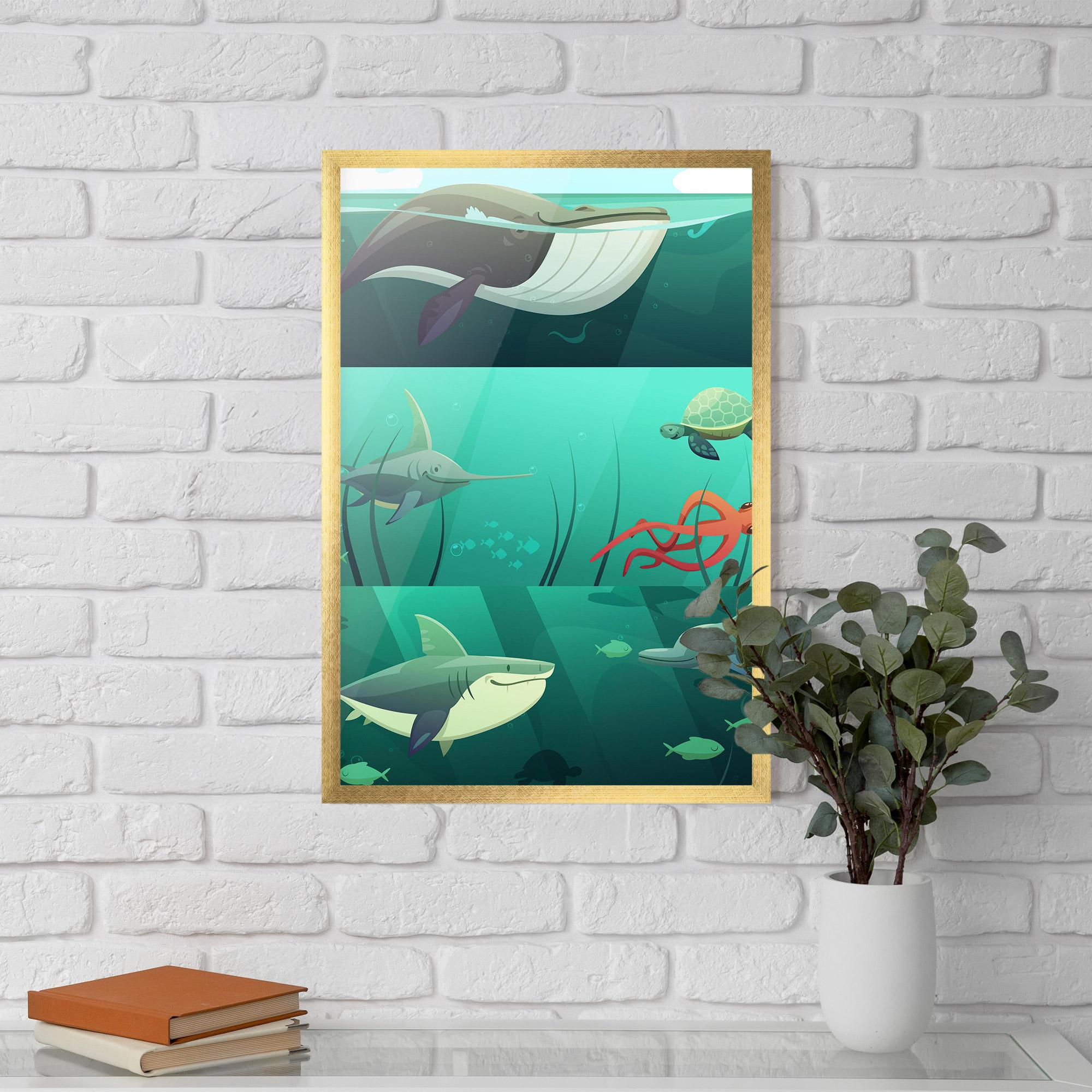 Plakat w Ramie Kids Ocean mockup 5